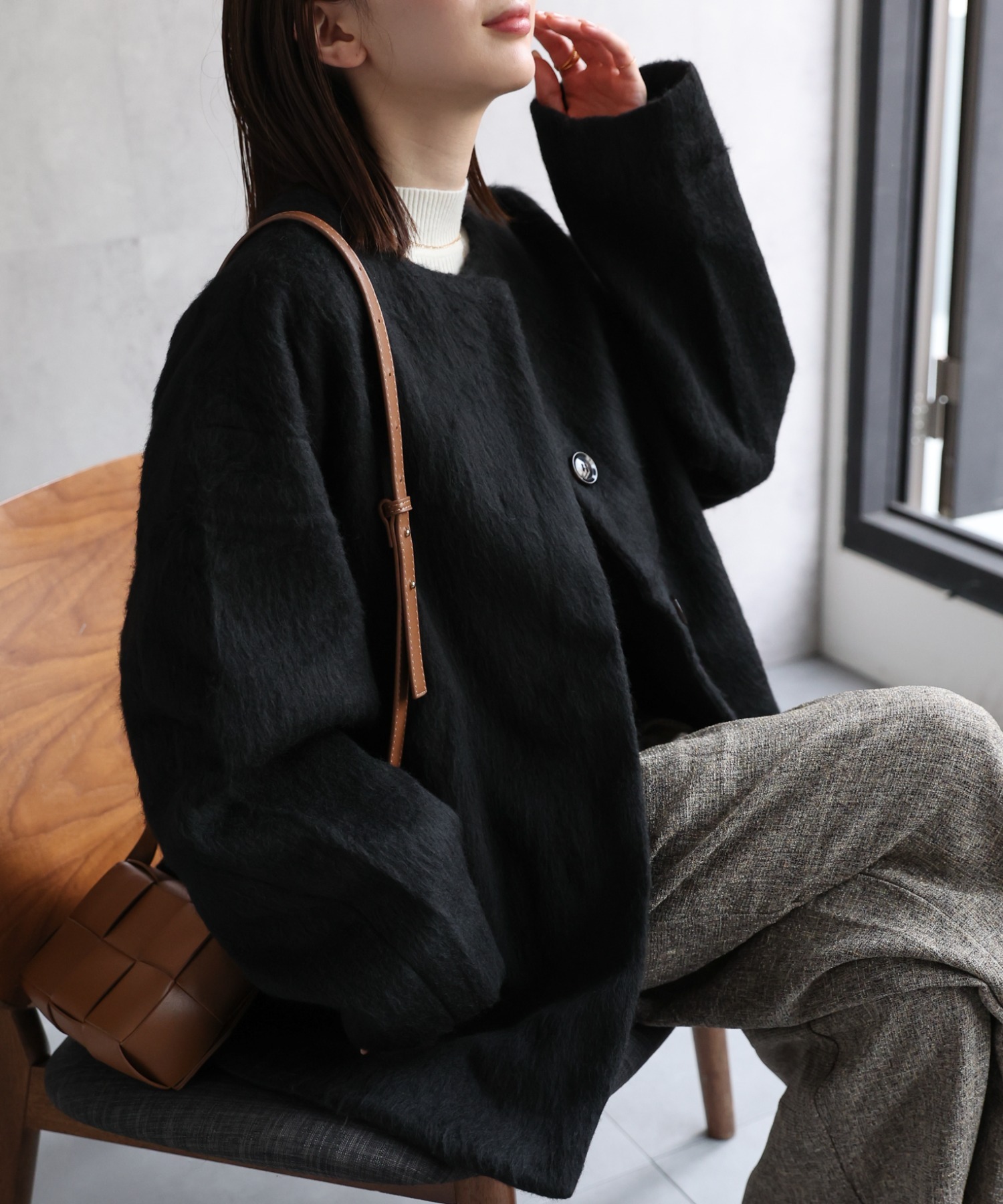 model：162cm 着用サイズ：F