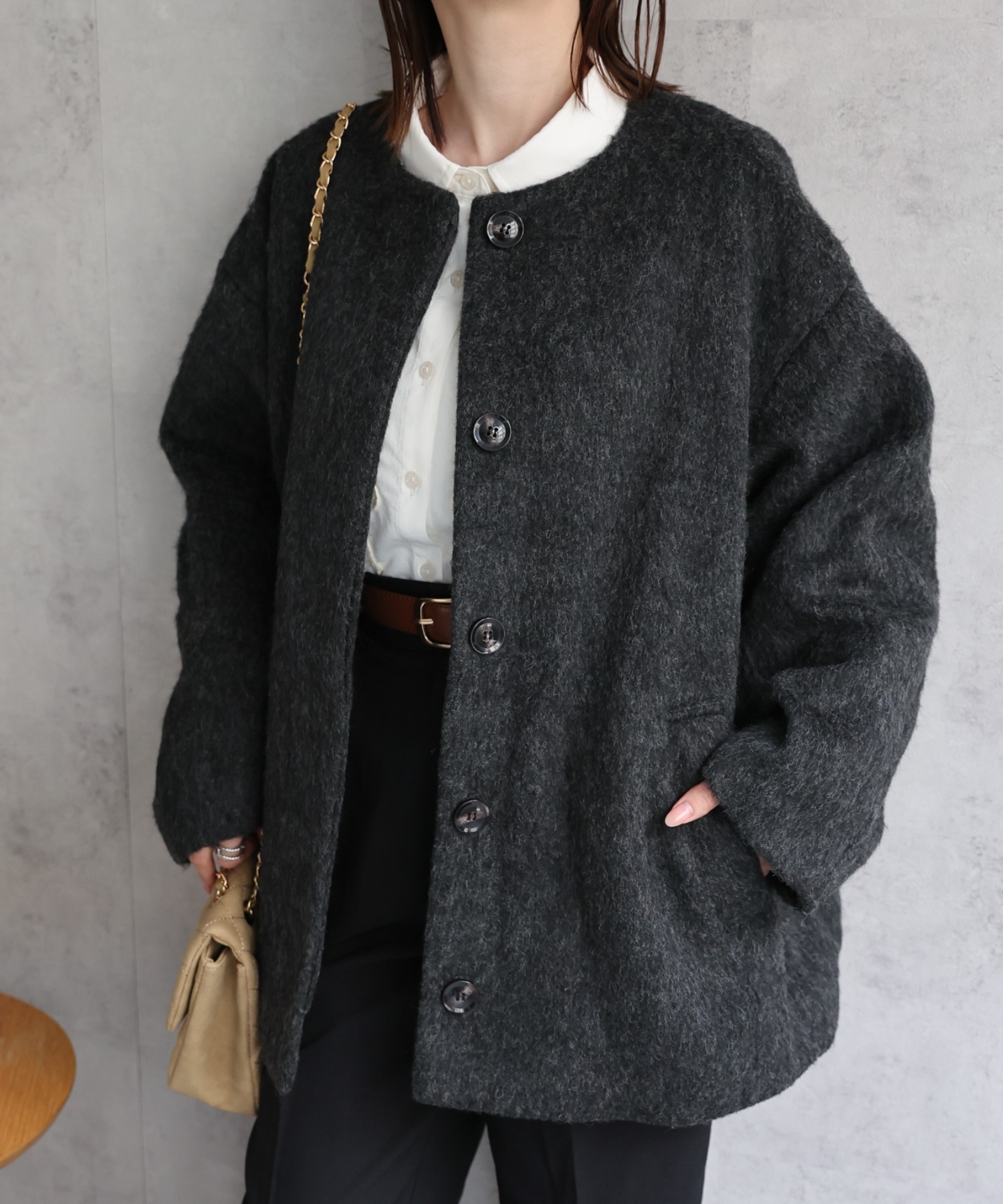 model：162cm 着用サイズ：F