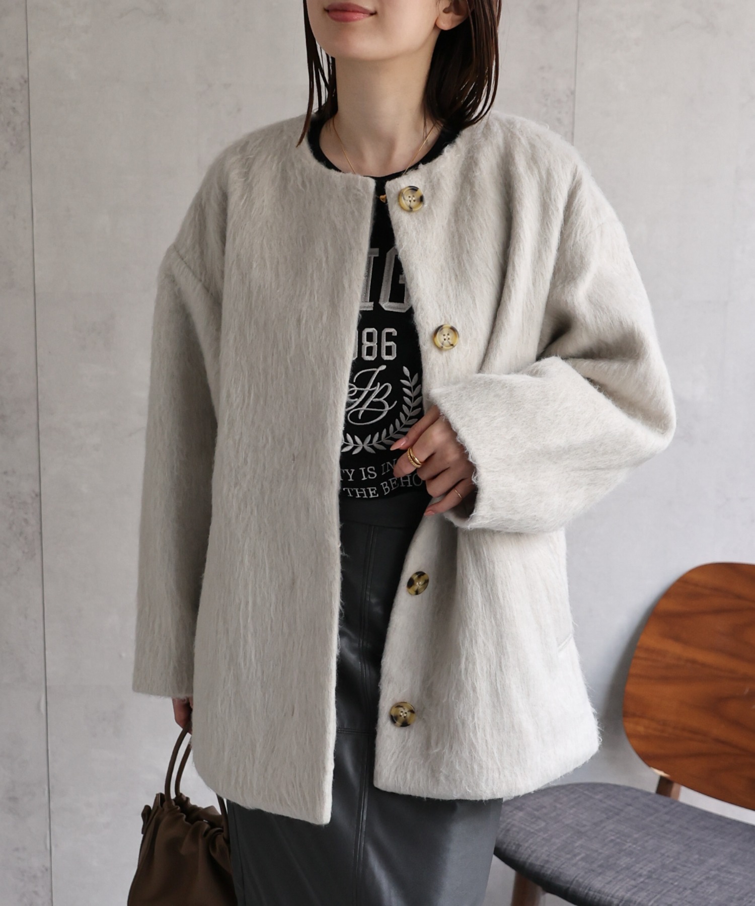 model：162cm 着用サイズ：F