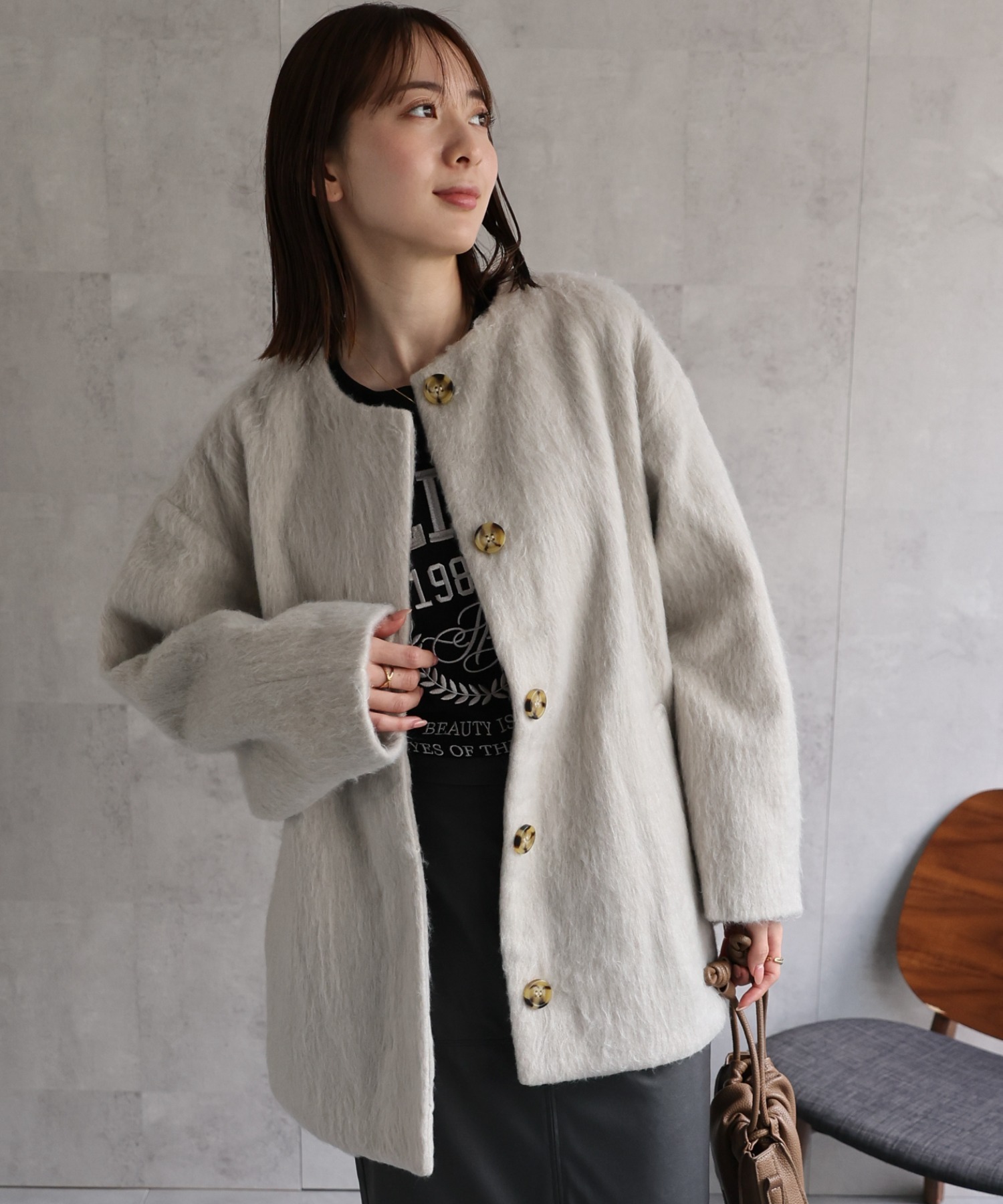 model：162cm 着用サイズ：F