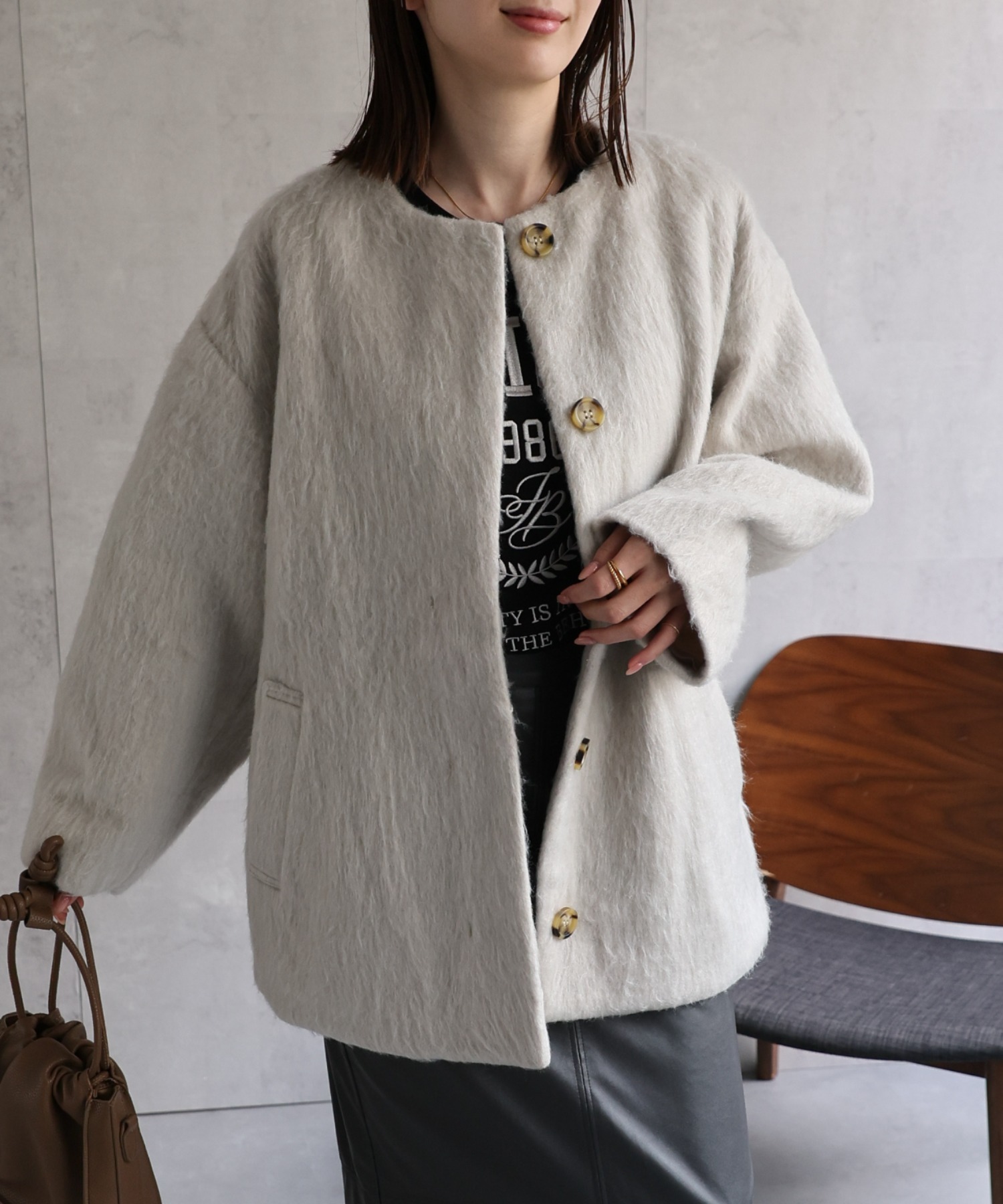 model：162cm 着用サイズ：F