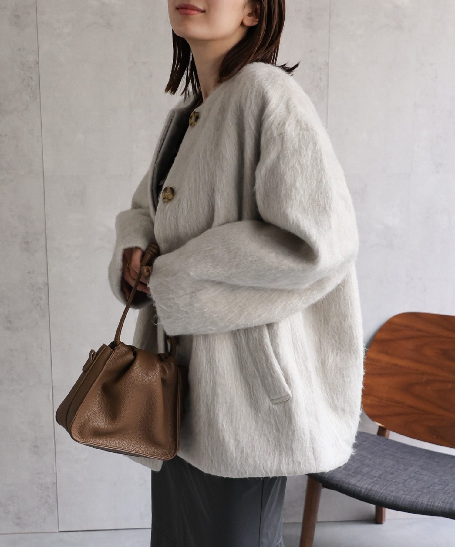 model：162cm 着用サイズ：F