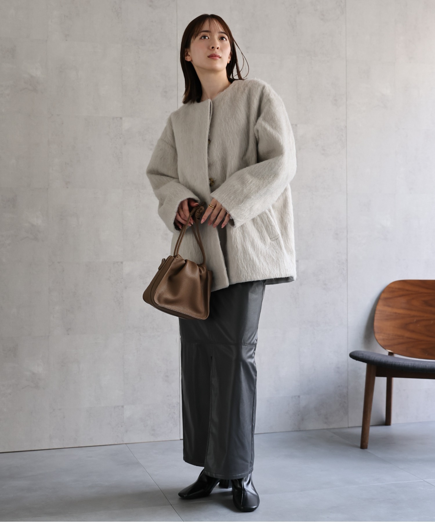 model：162cm 着用サイズ：F