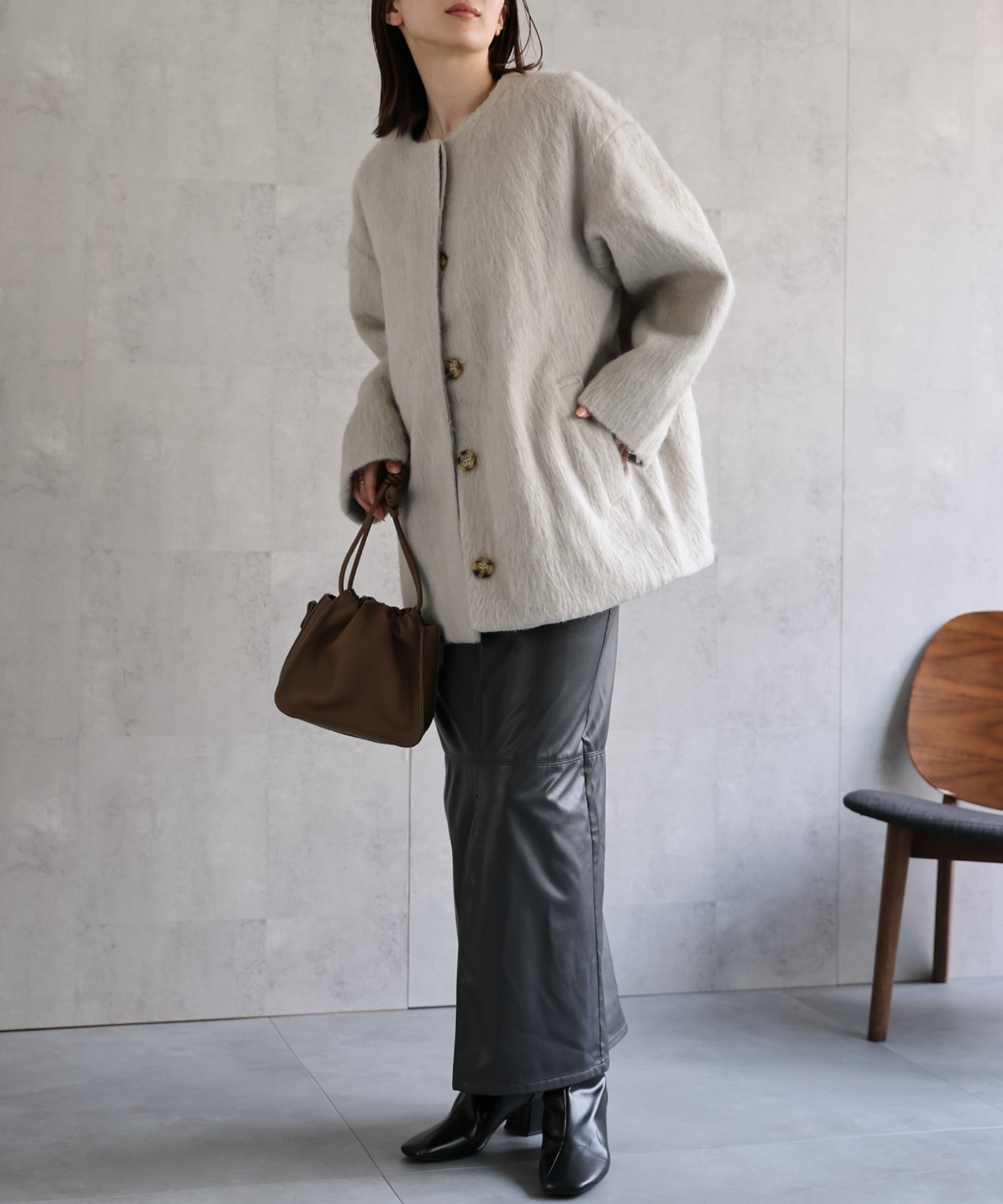 model：162cm 着用サイズ：F