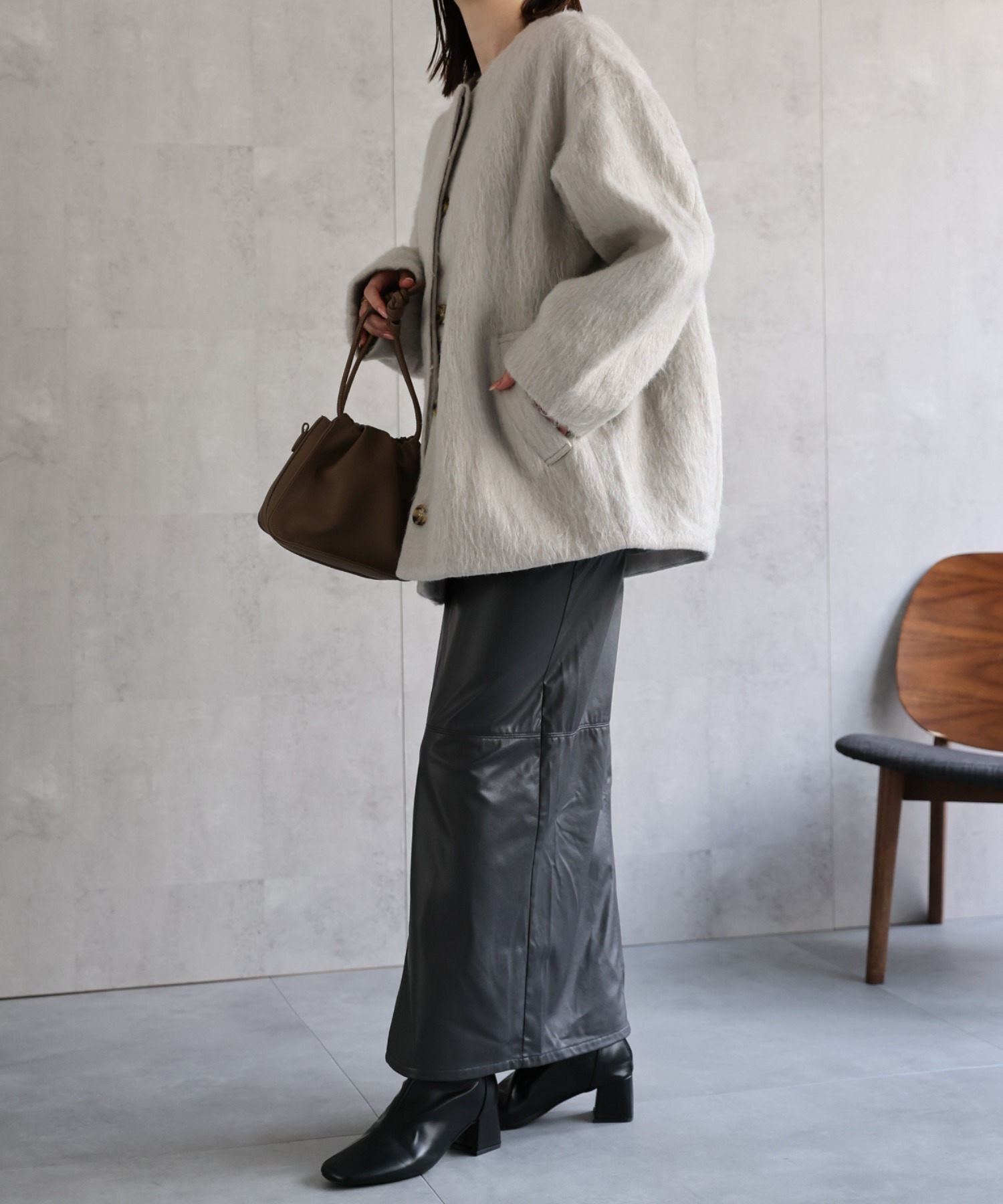 model：162cm 着用サイズ：F