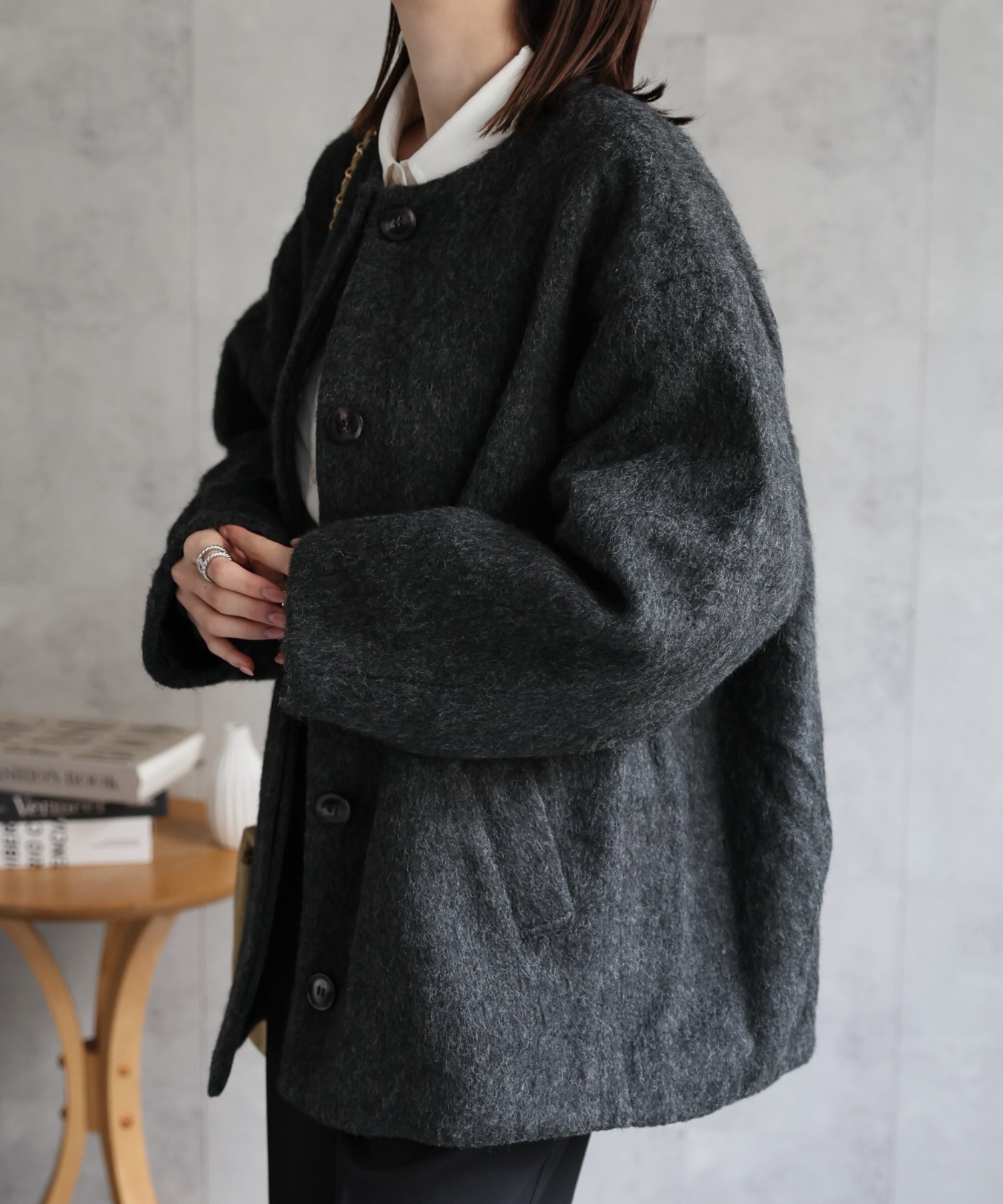 model：162cm 着用サイズ：F