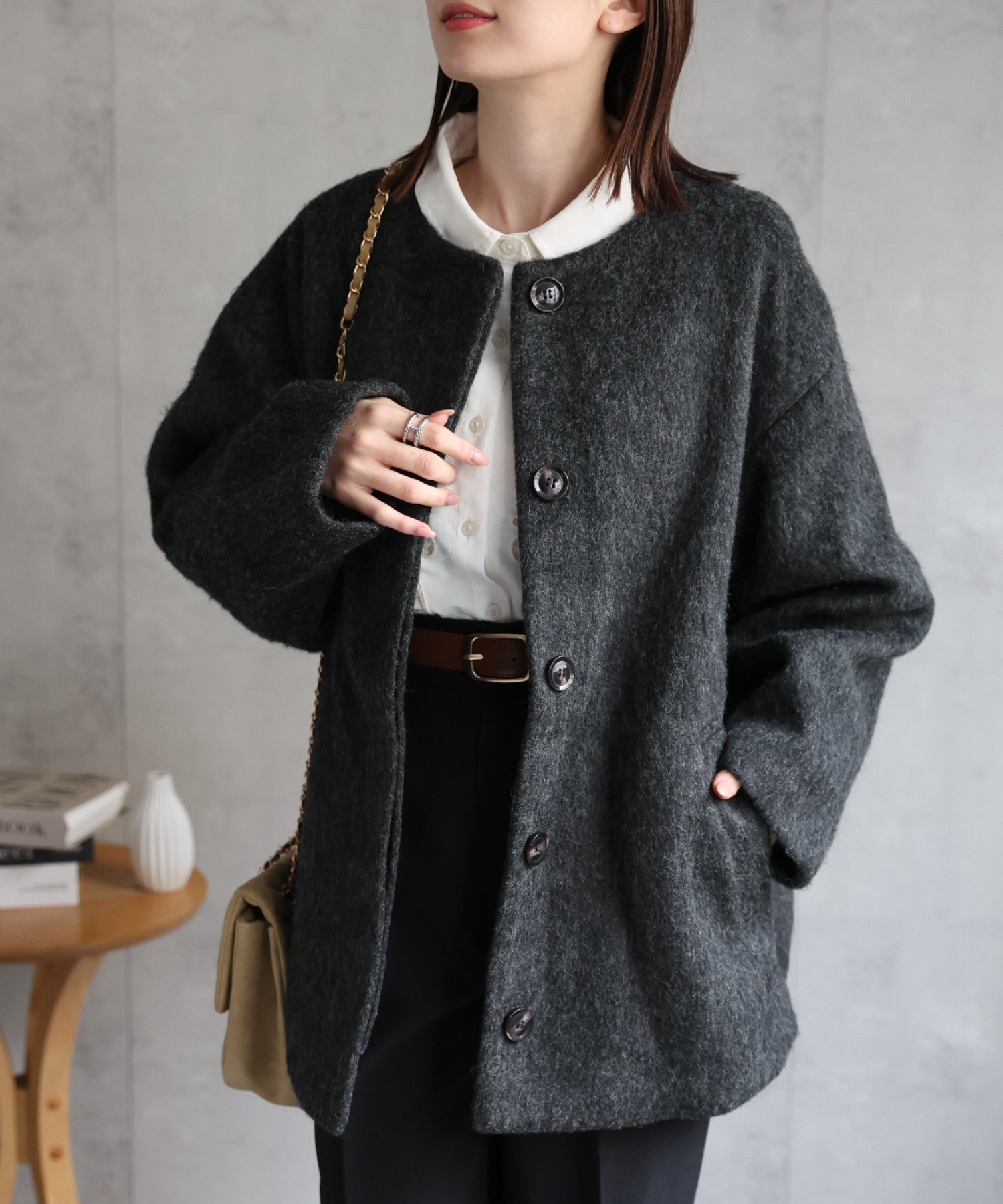 model：162cm 着用サイズ：F