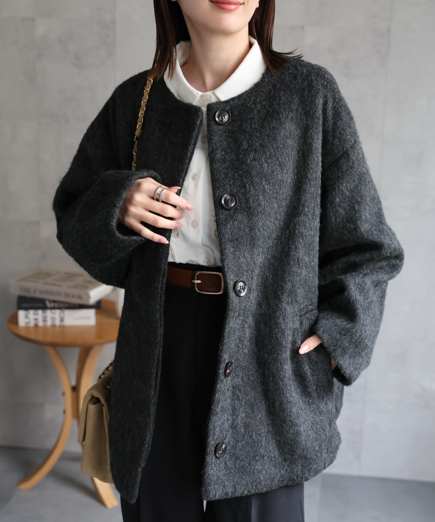 model：162cm 着用サイズ：F