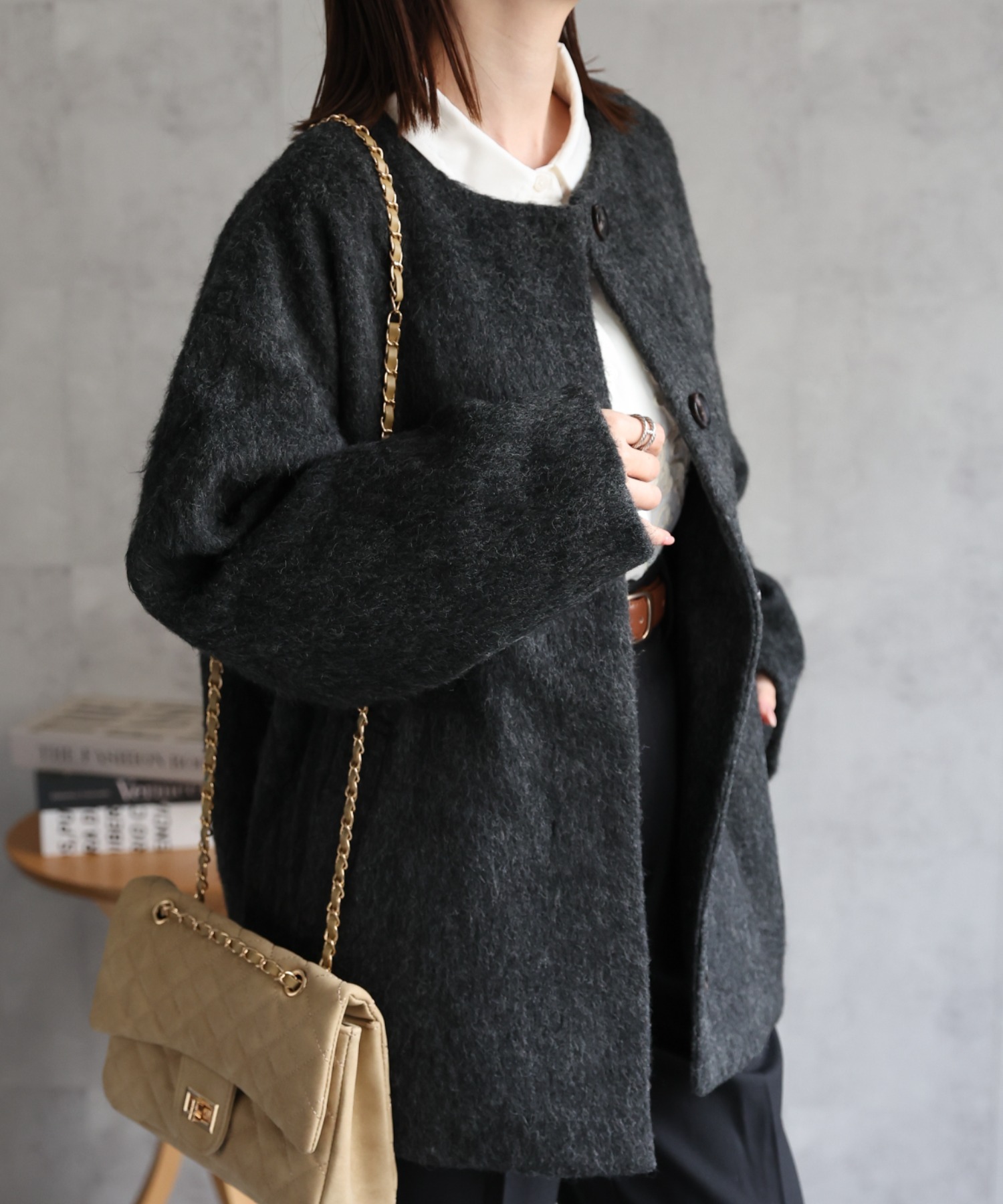 model：162cm 着用サイズ：F