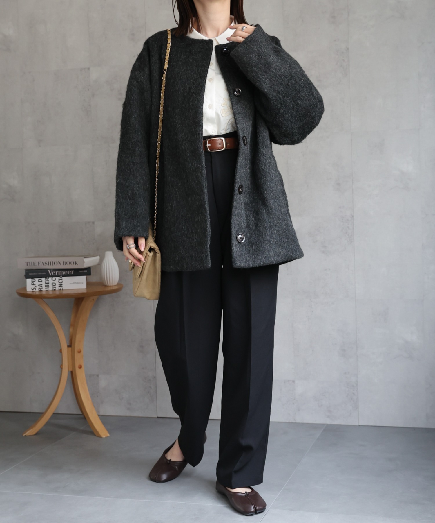 model：162cm 着用サイズ：F
