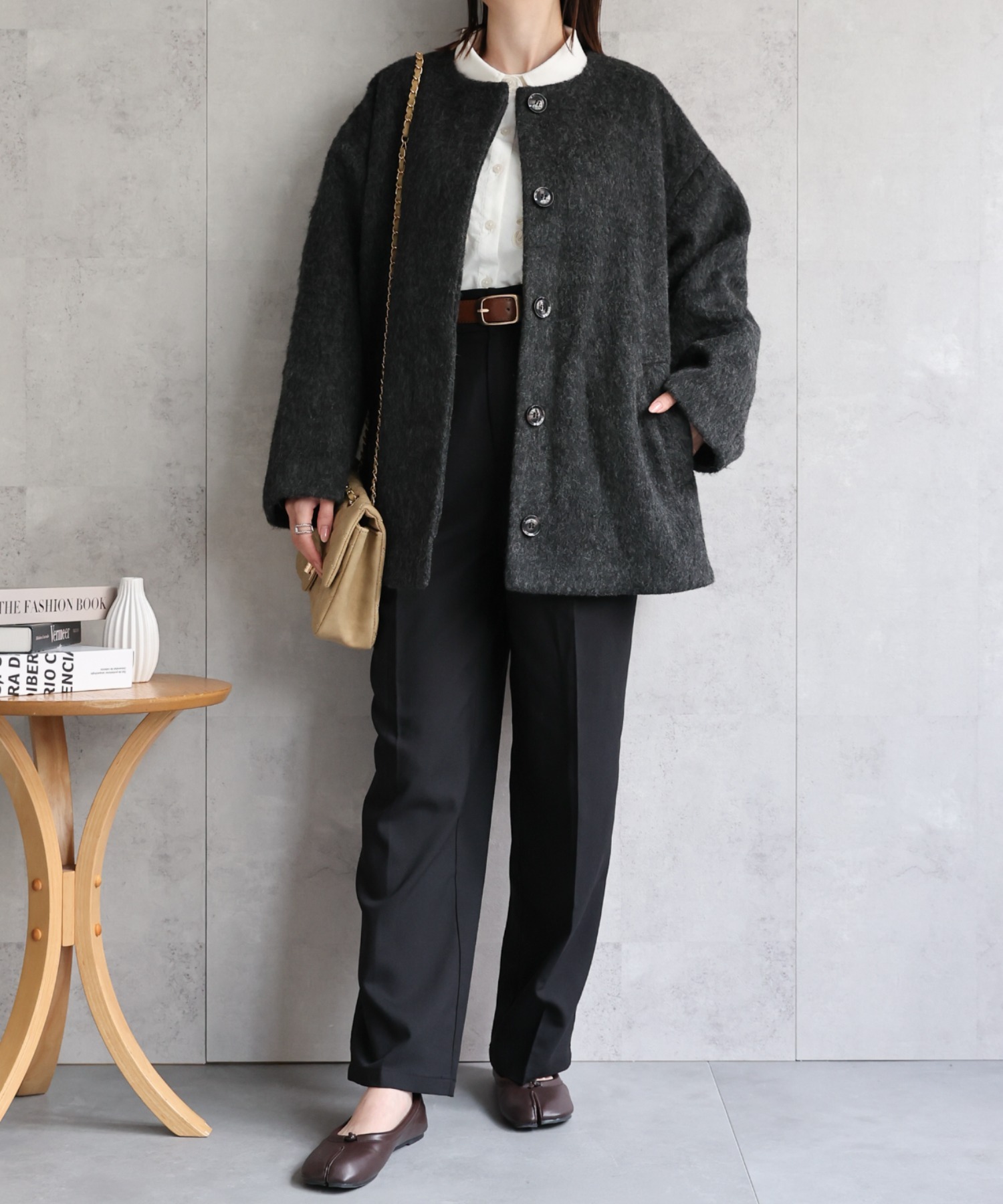 model：162cm 着用サイズ：F