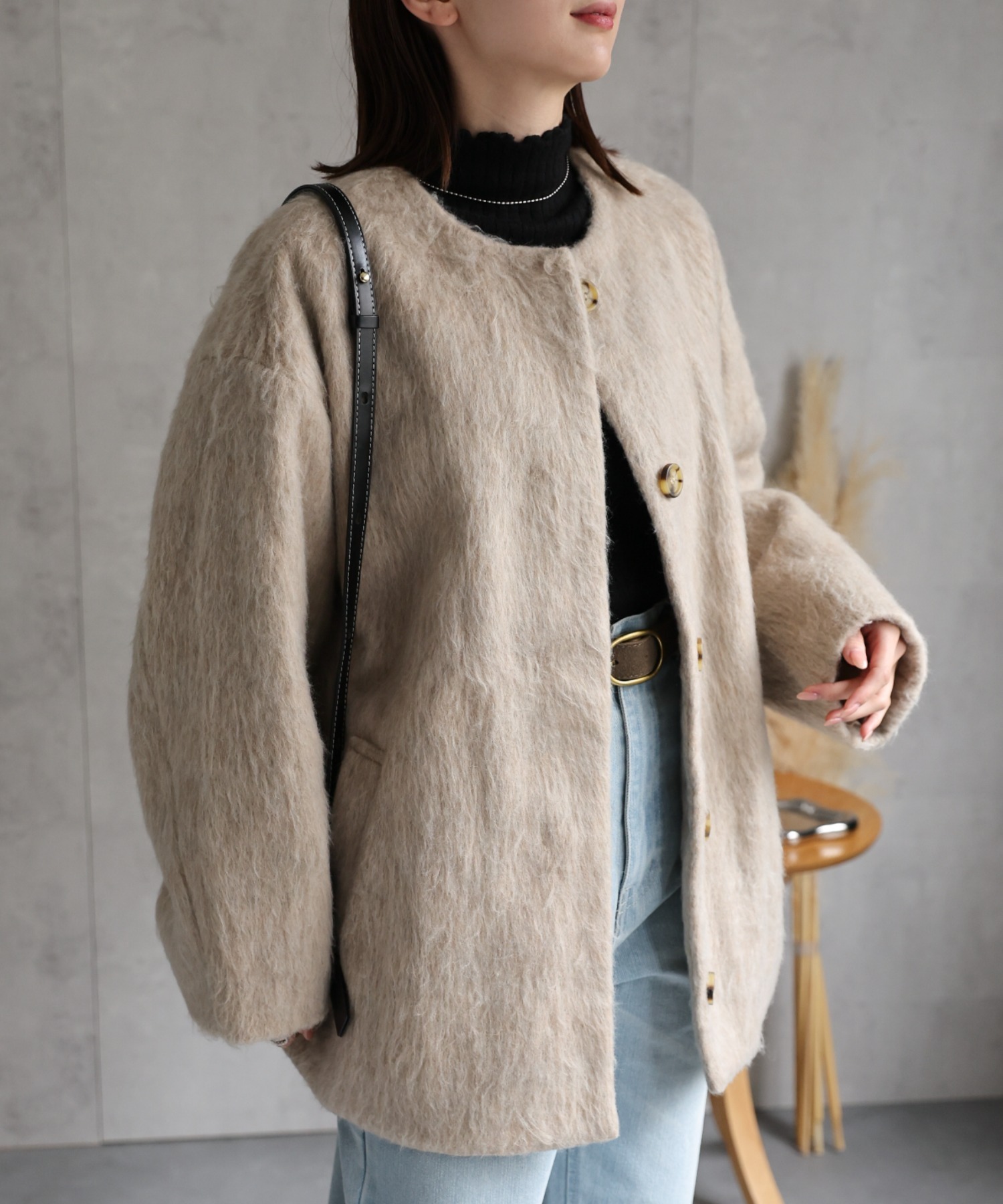 model：162cm 着用サイズ：F