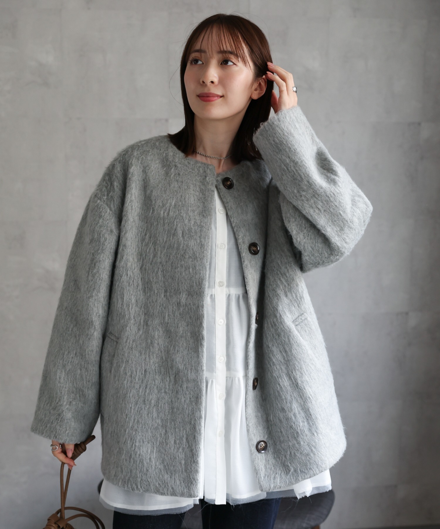model：162cm 着用サイズ：F