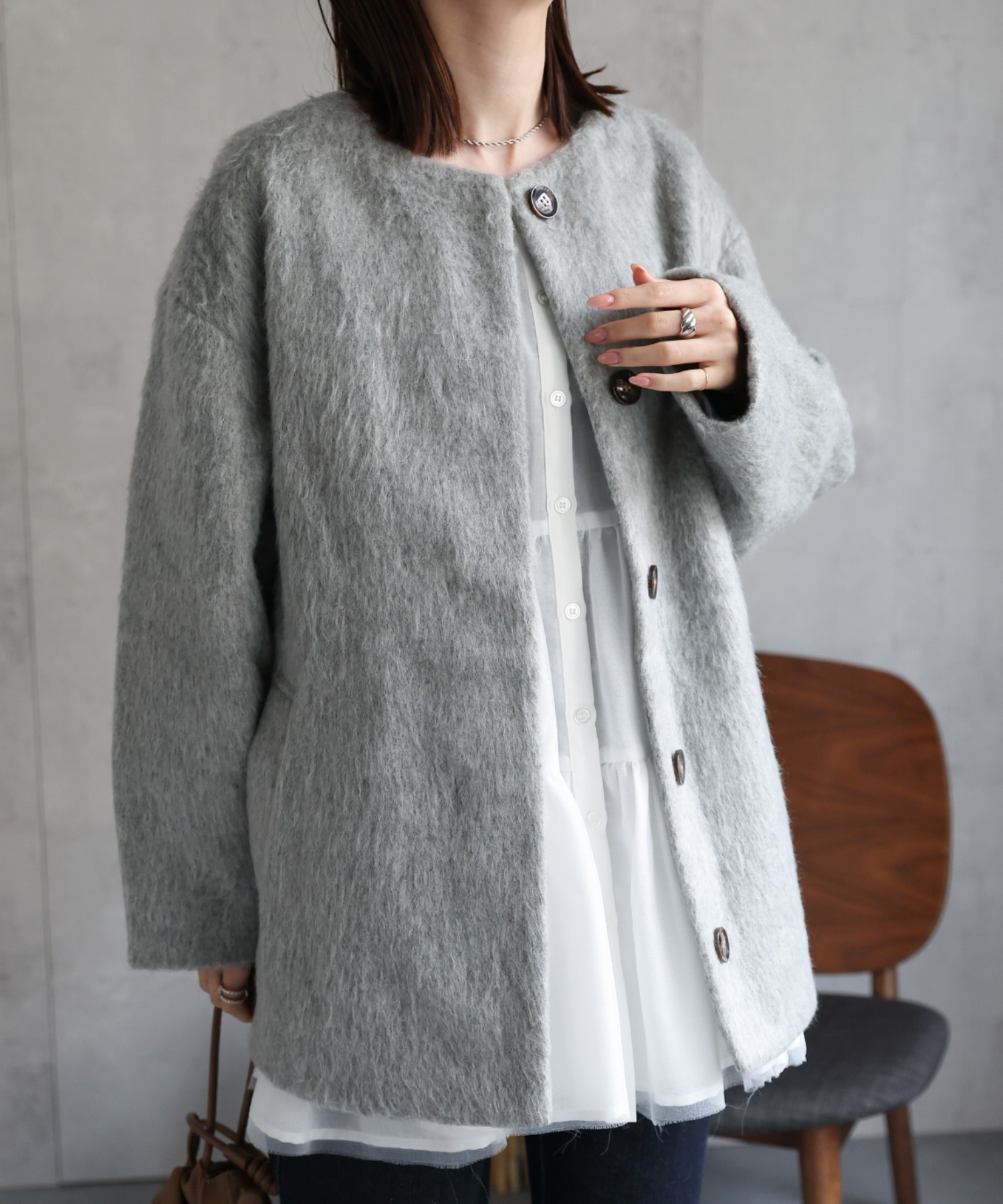 model：162cm 着用サイズ：F