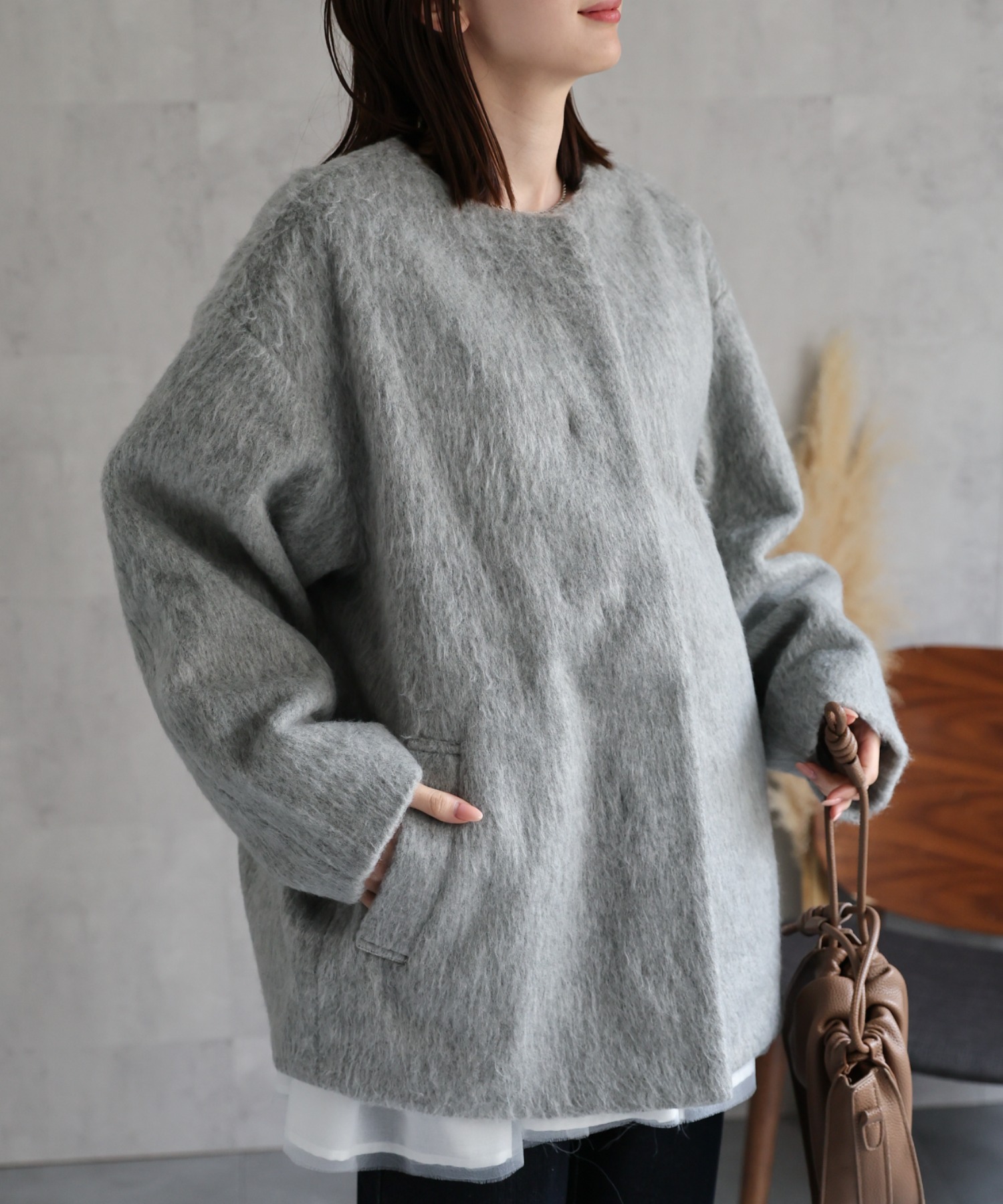 model：162cm 着用サイズ：F