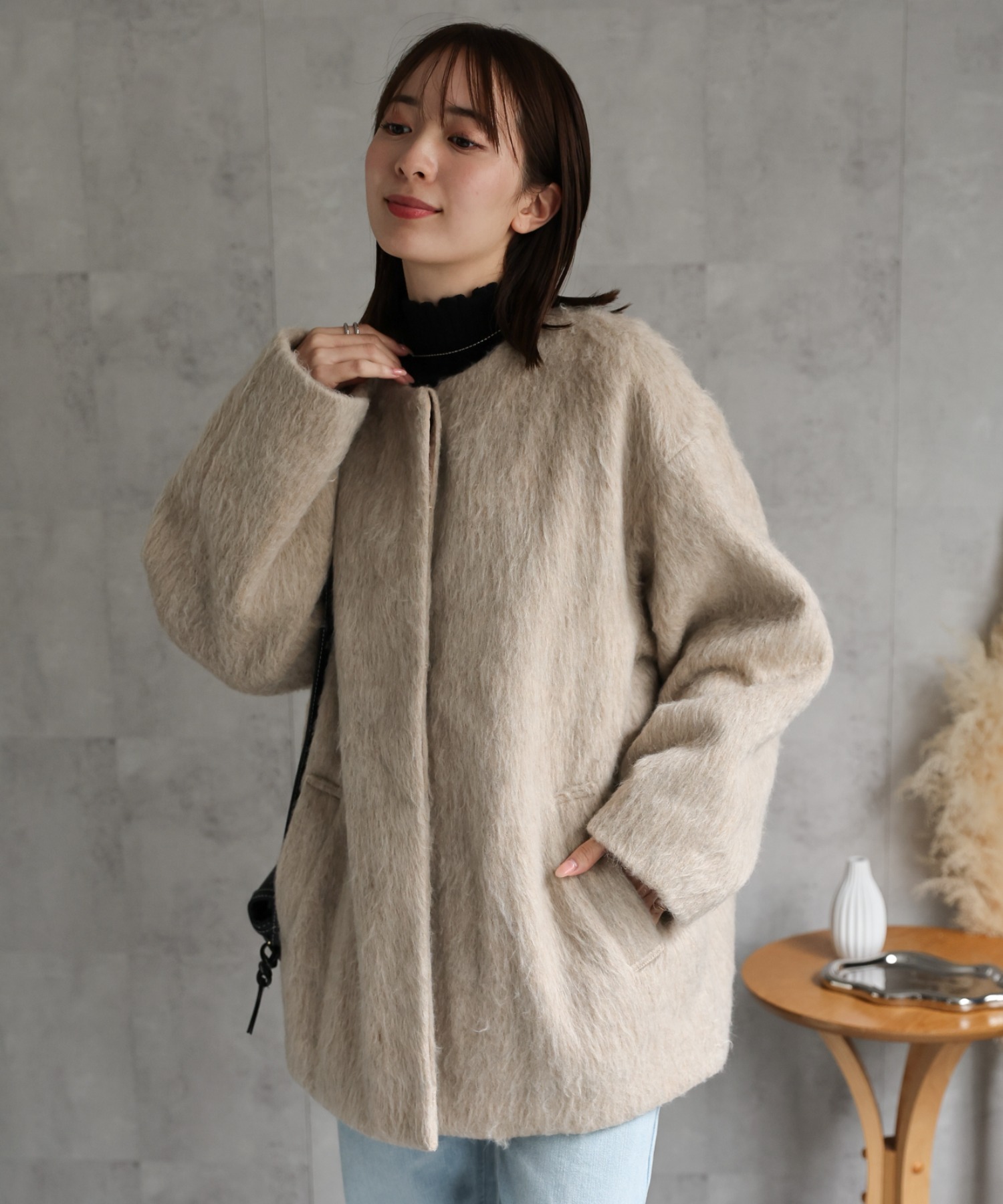 model：162cm 着用サイズ：F