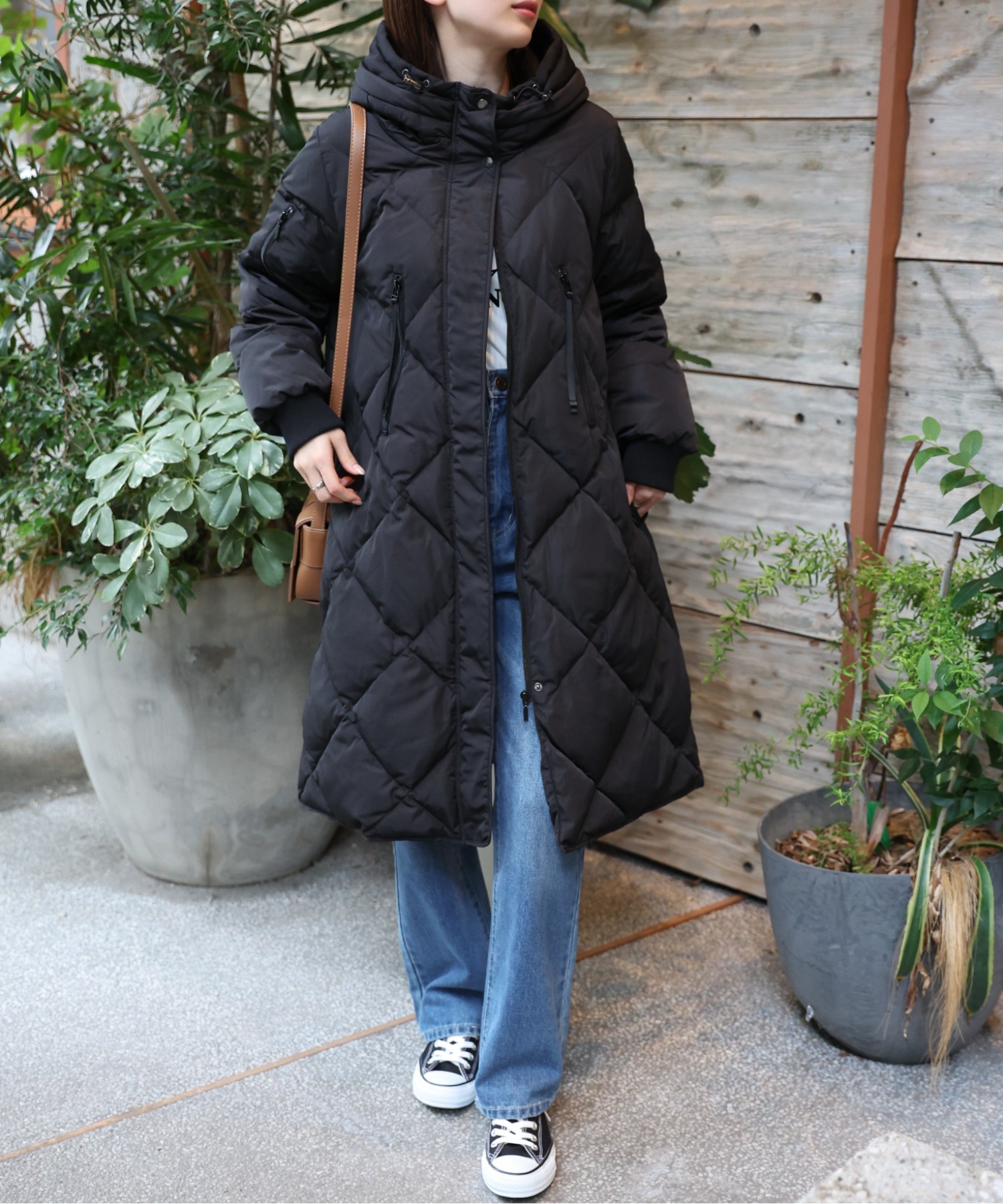 model：162cm 着用サイズ；M