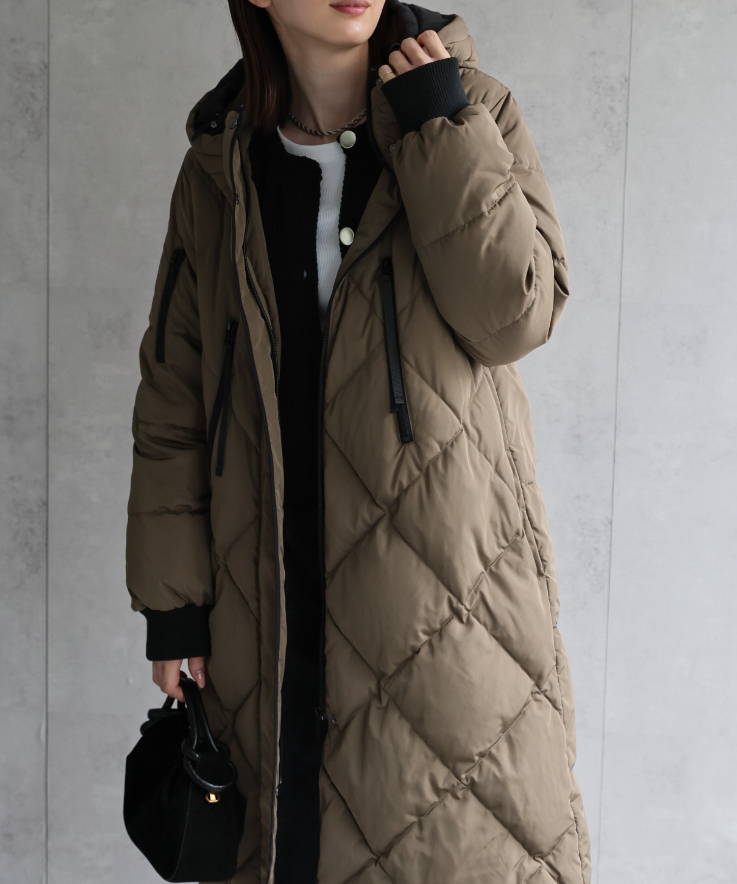 model：162cm 着用サイズ；M