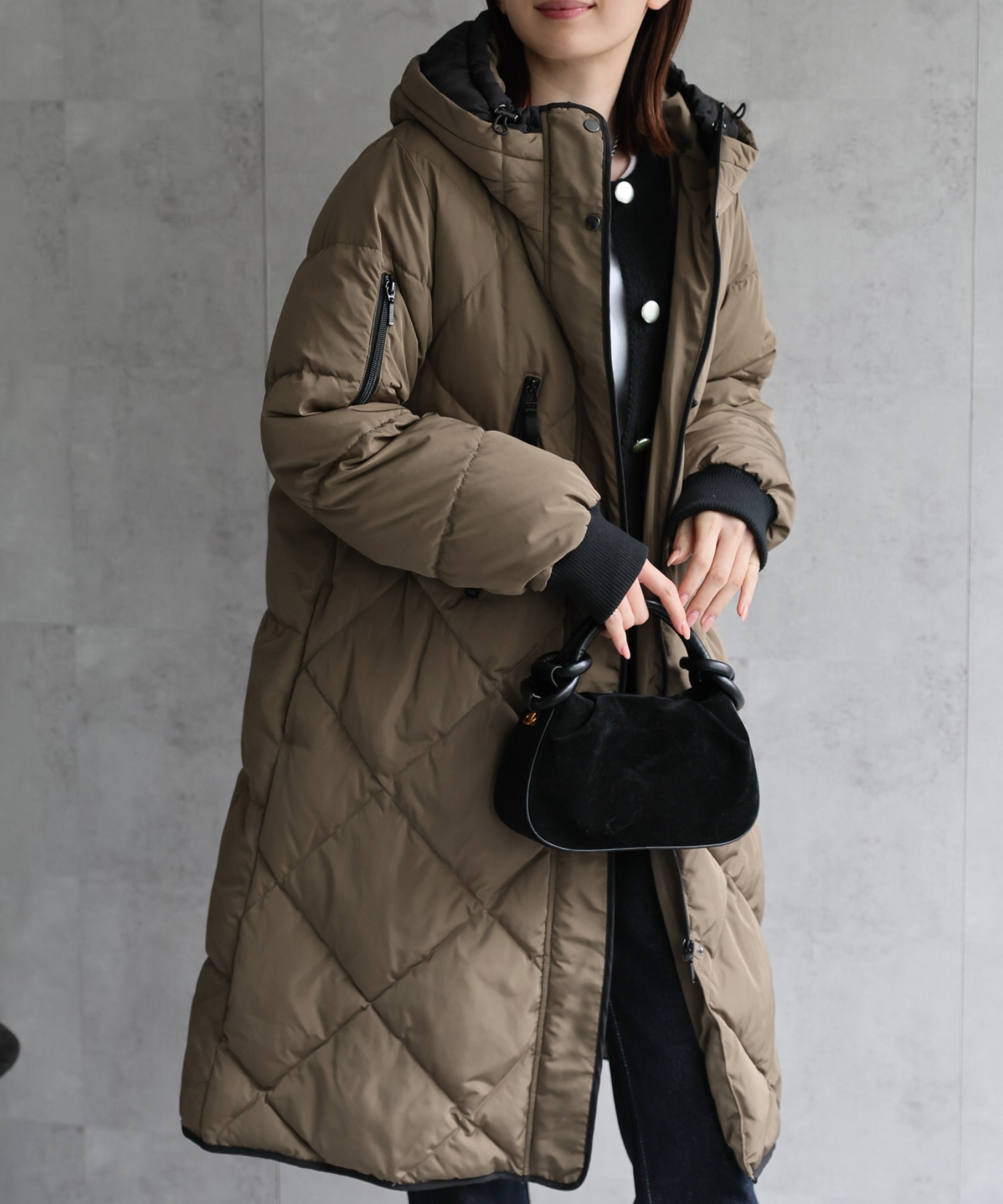 model：162cm 着用サイズ；M