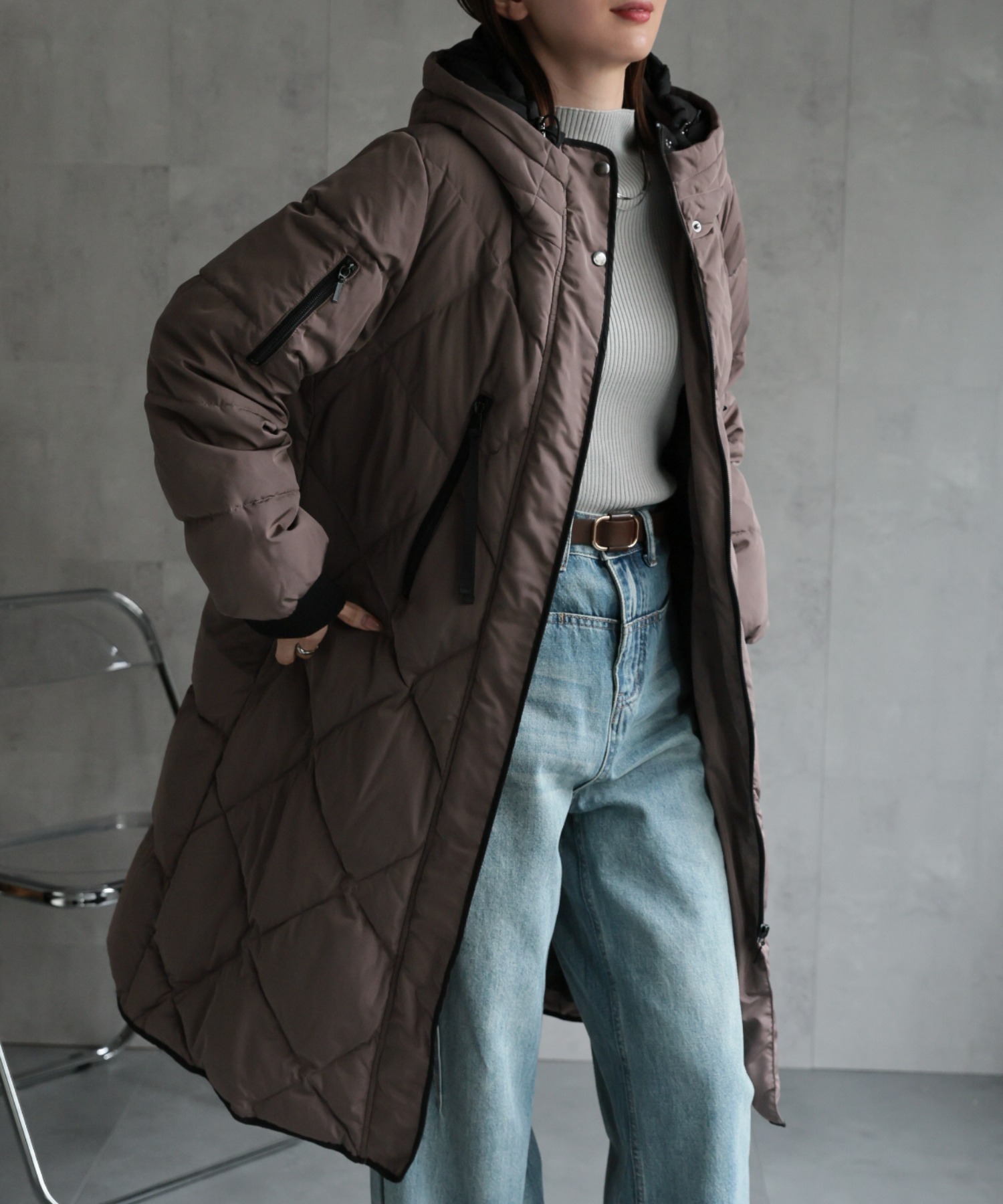 model：162cm 着用サイズ；M