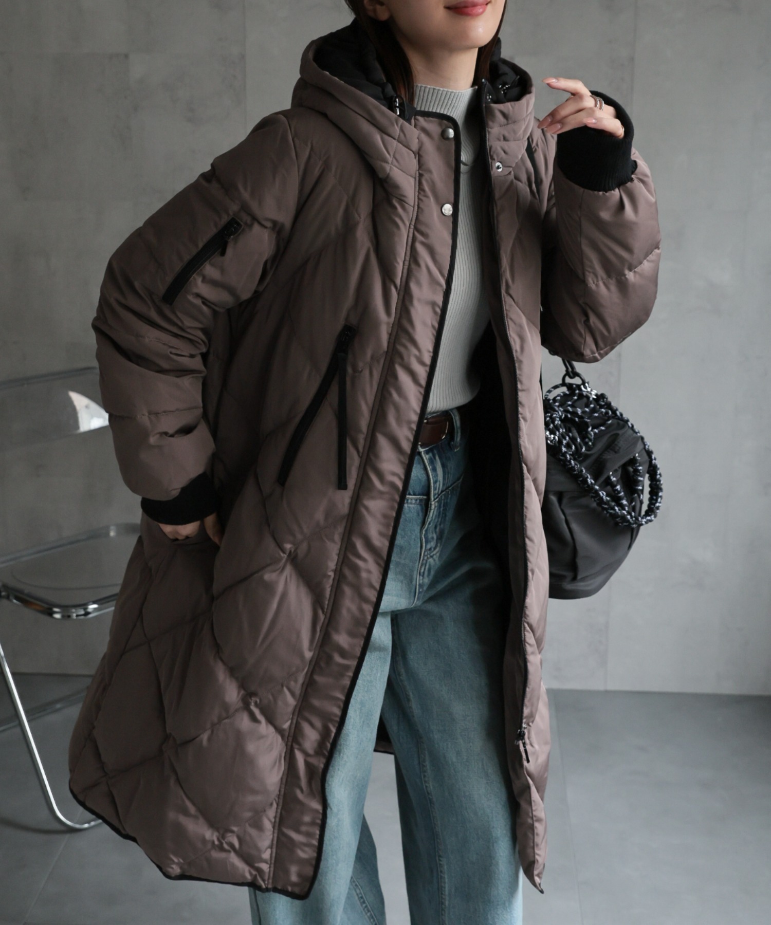 model：162cm 着用サイズ；M