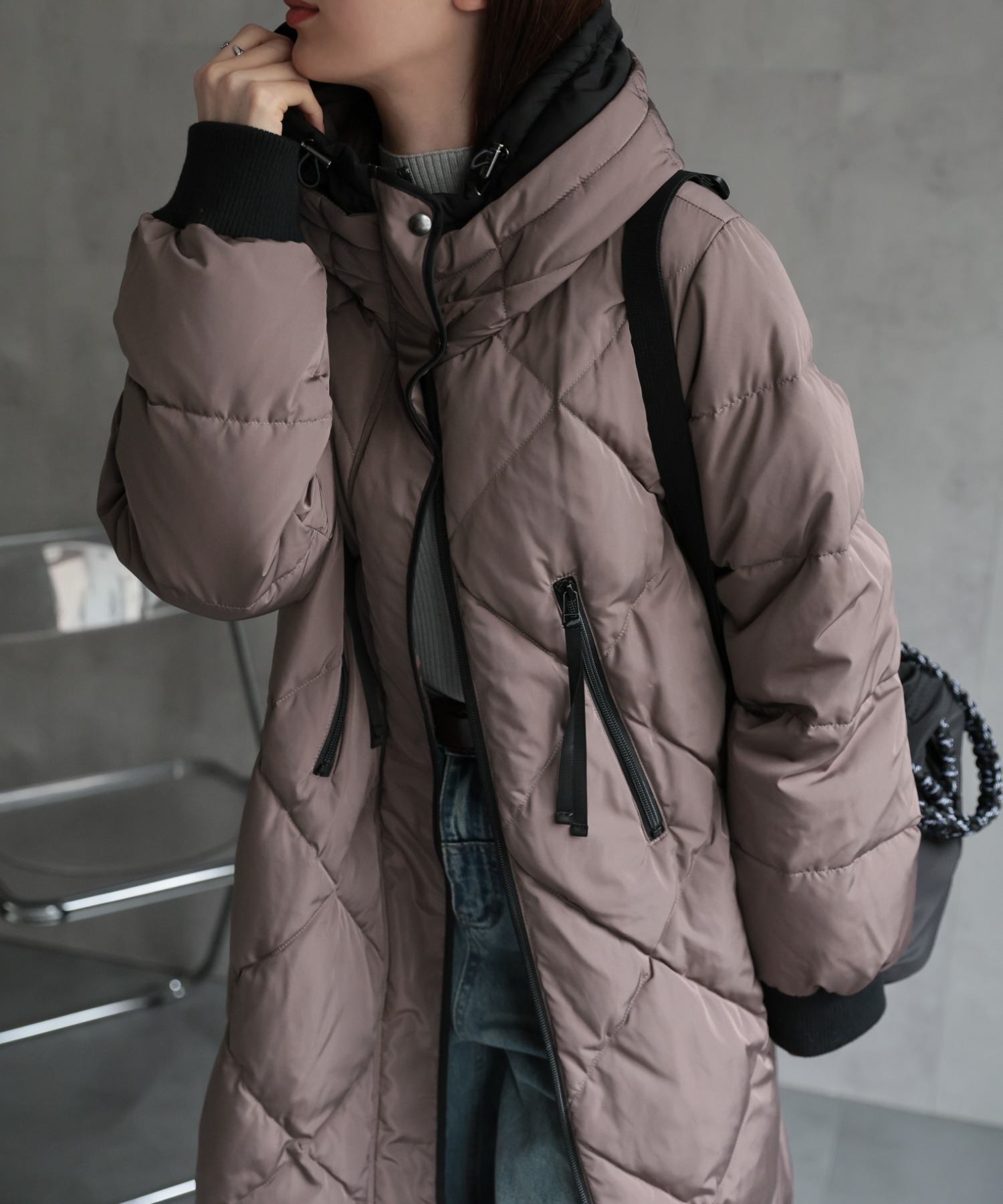 model：162cm 着用サイズ；M