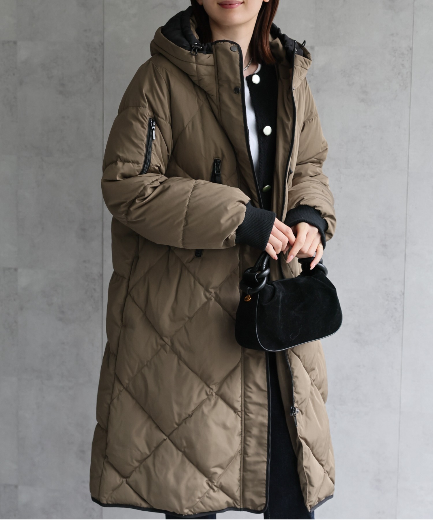 model：162cm 着用サイズ；M