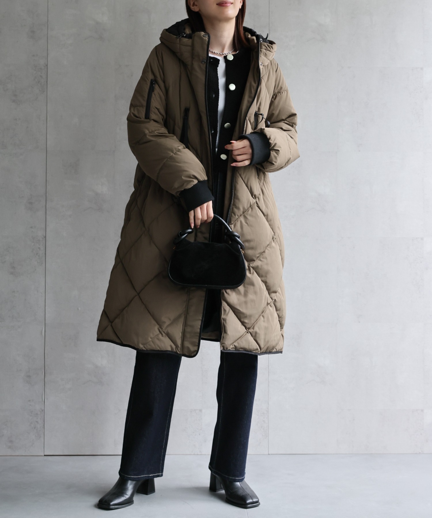 model：162cm 着用サイズ；M