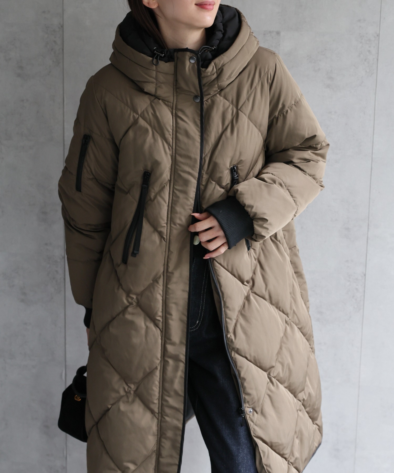 model：162cm 着用サイズ；M