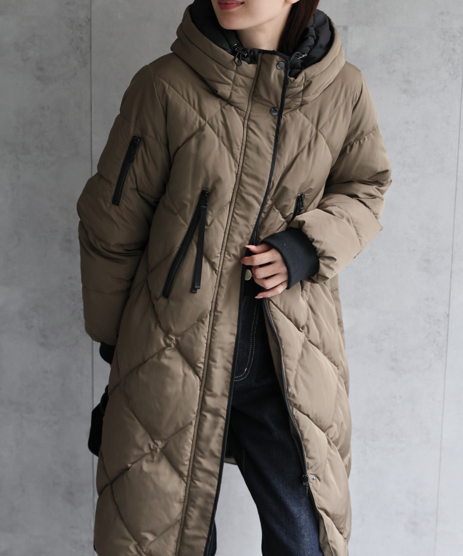 model：162cm 着用サイズ；M