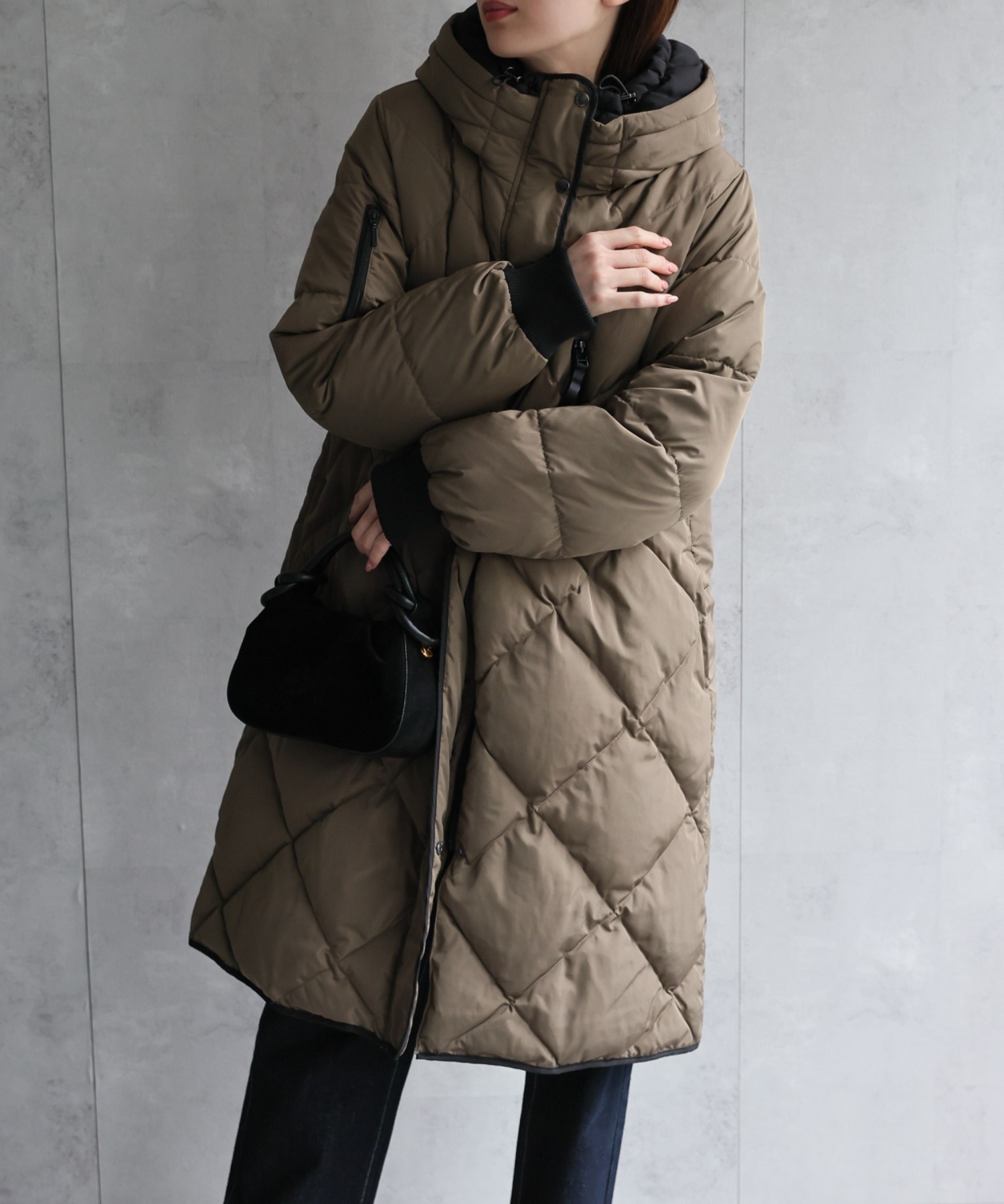 model：162cm 着用サイズ；M