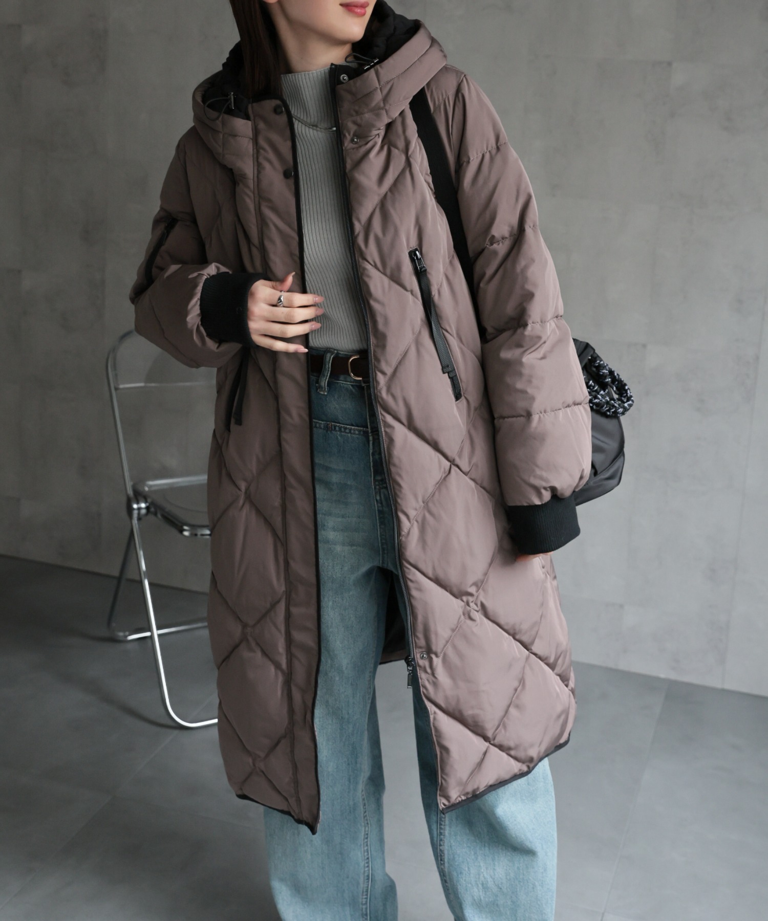 model：162cm 着用サイズ；M