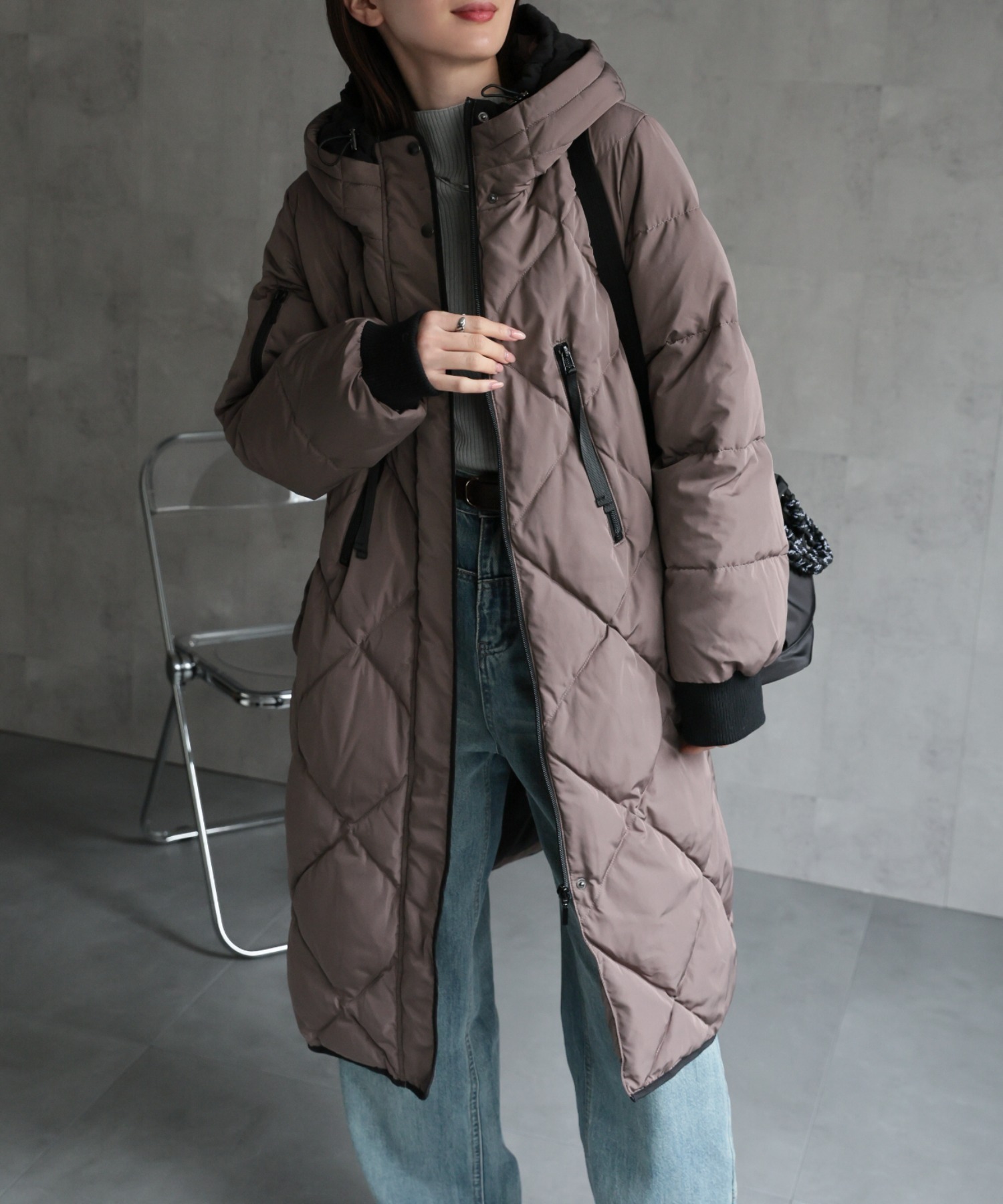 model：162cm 着用サイズ；M