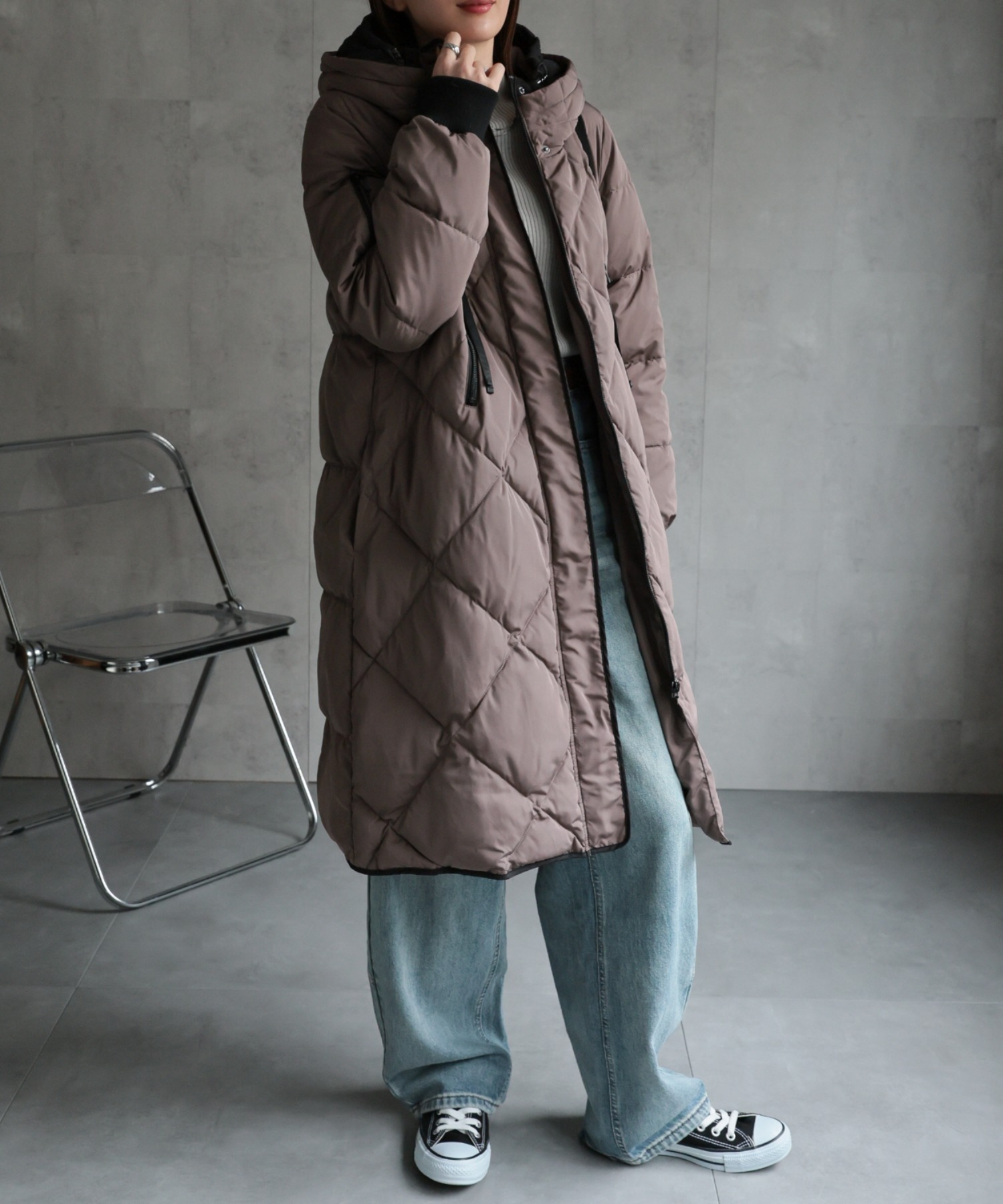 model：162cm 着用サイズ；M