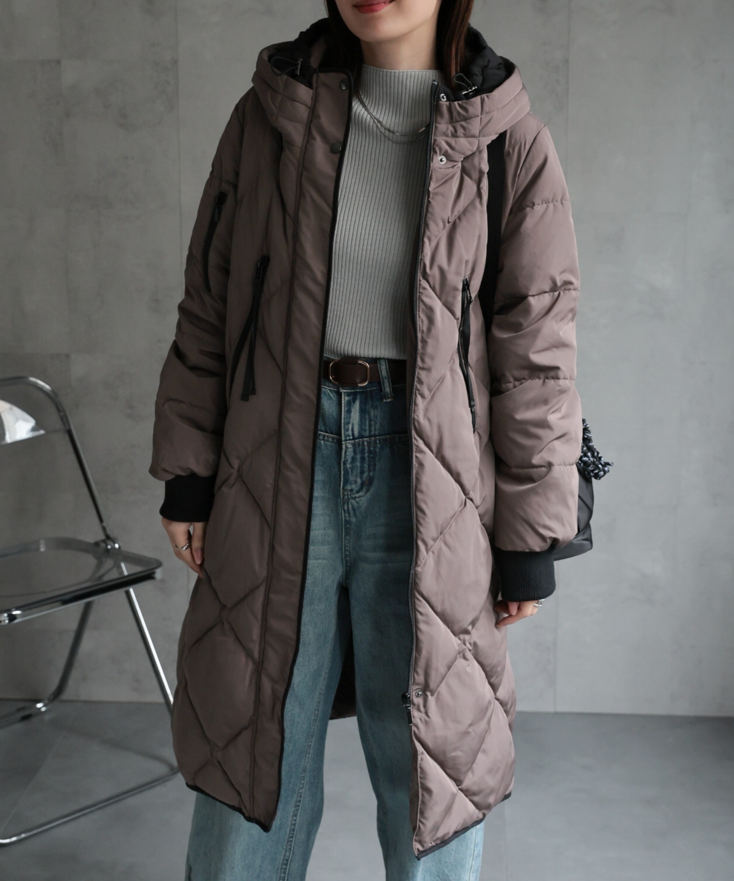 model：162cm 着用サイズ；M