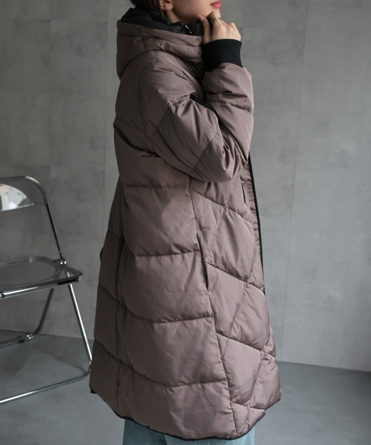 model：162cm 着用サイズ；M