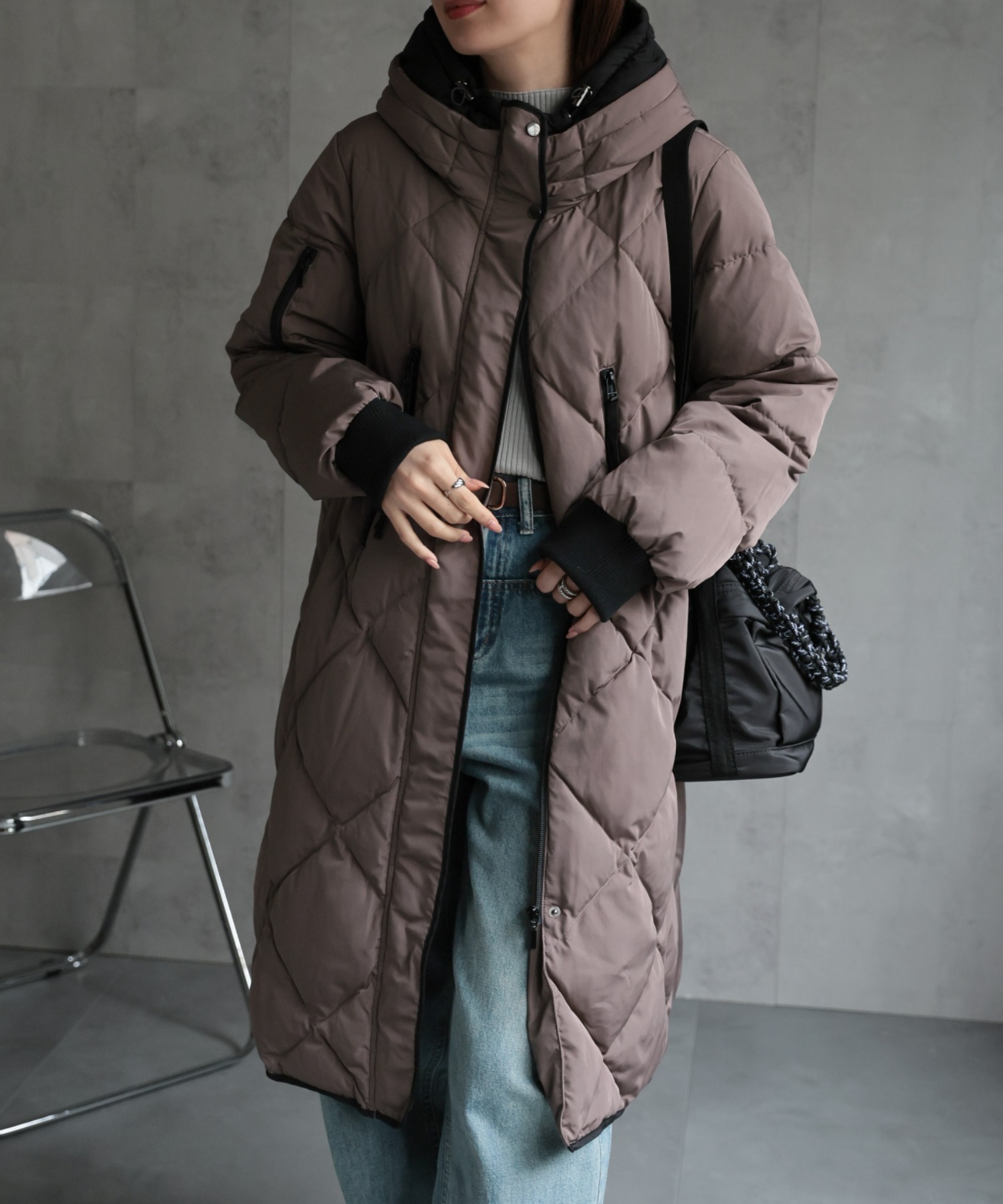 model：162cm 着用サイズ；M