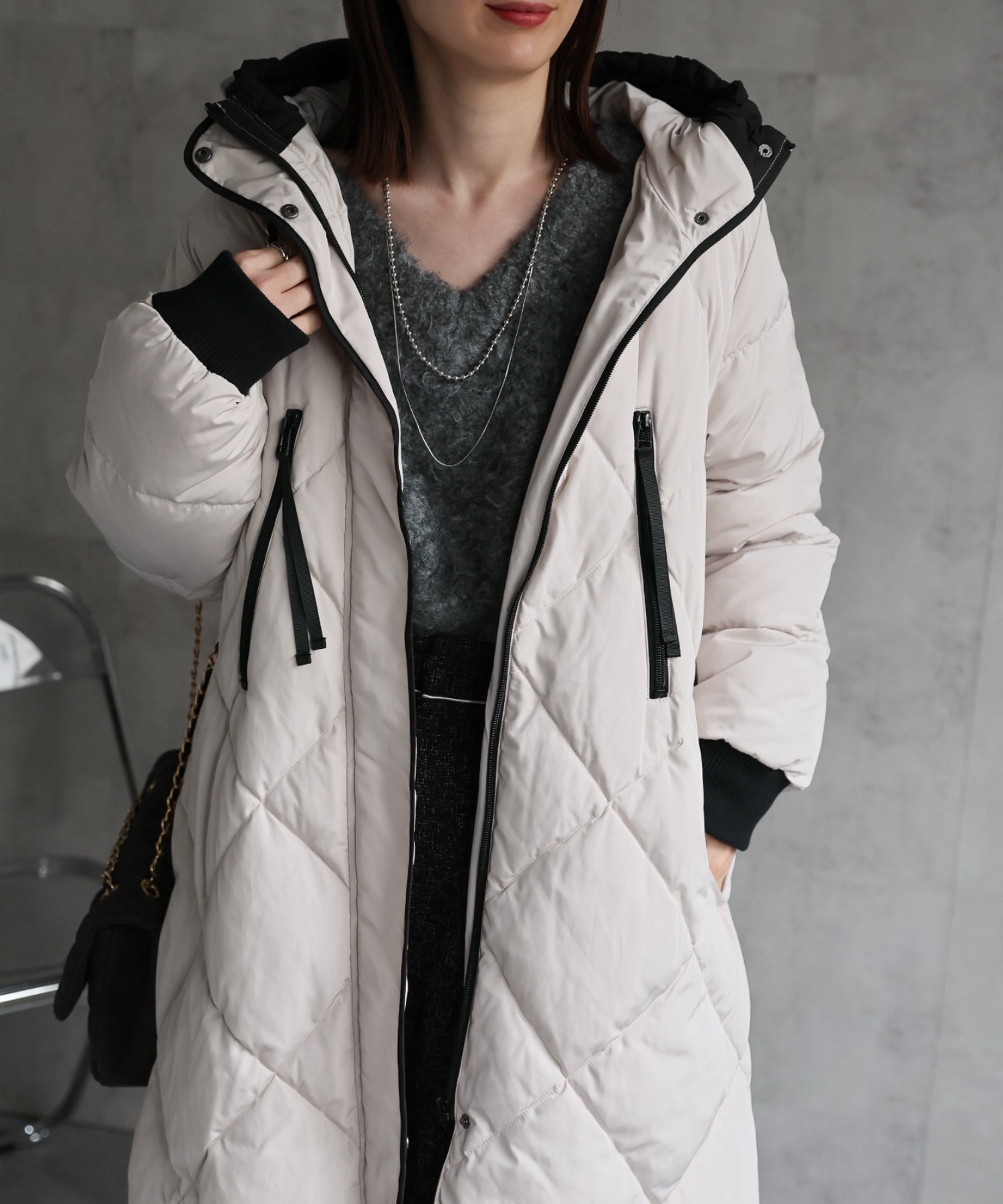model：162cm 着用サイズ；M