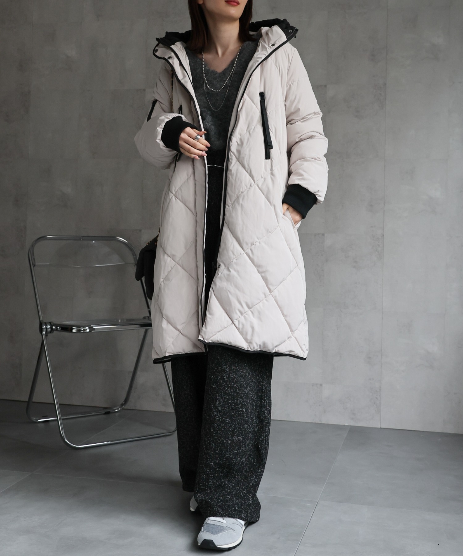 model：162cm 着用サイズ；M