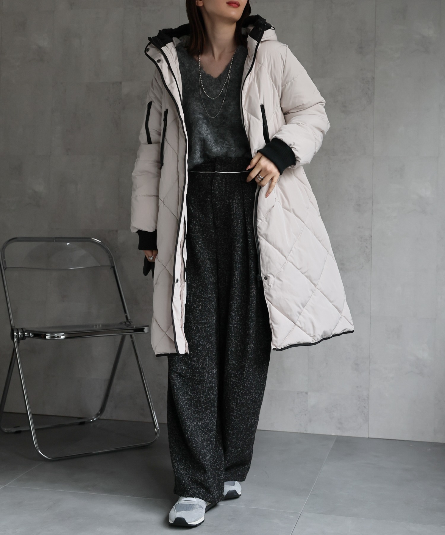 model：162cm 着用サイズ；M