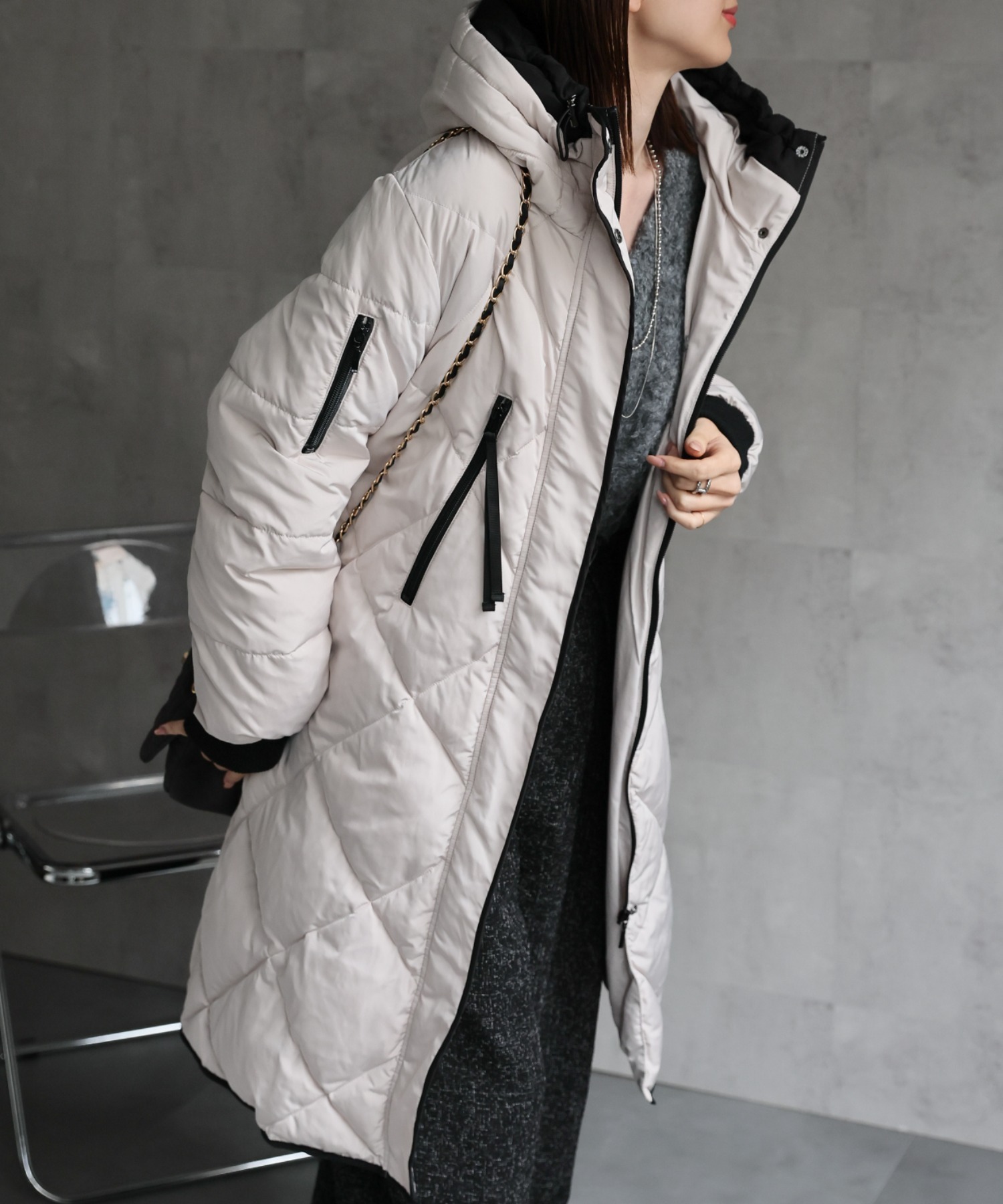 model：162cm 着用サイズ；M
