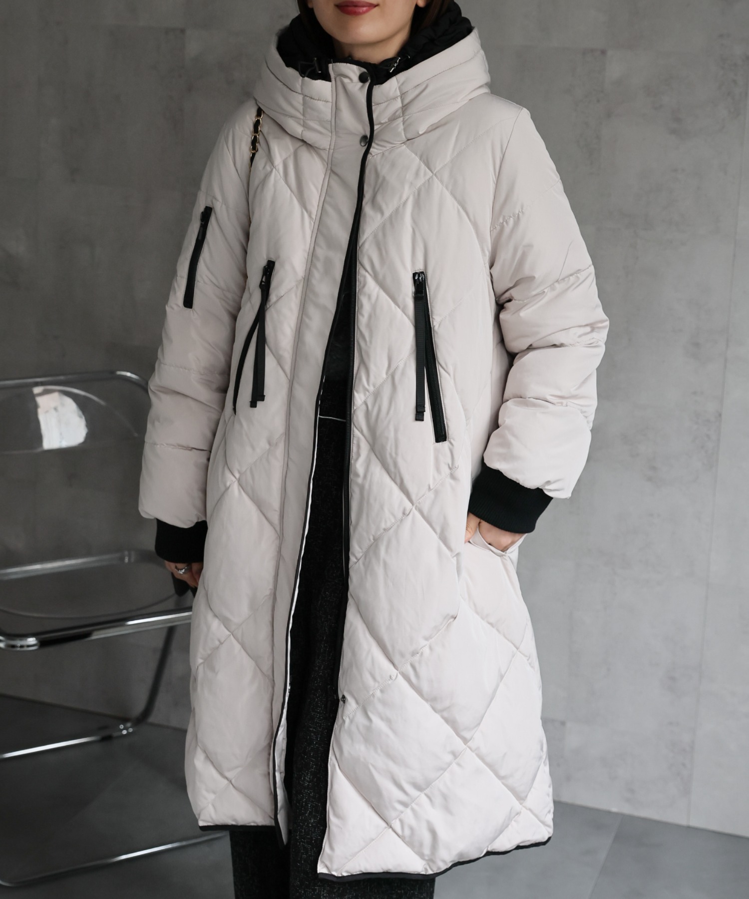 model：162cm 着用サイズ；M