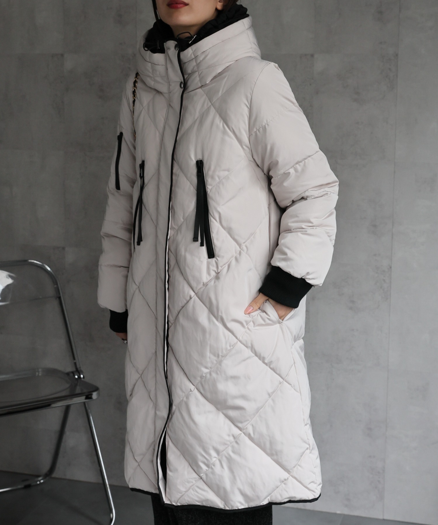 model：162cm 着用サイズ；M