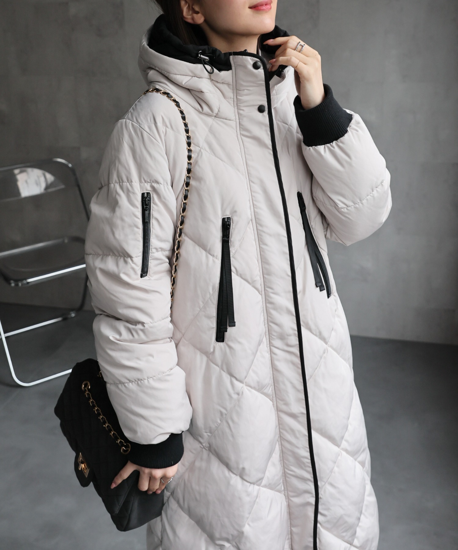 model：162cm 着用サイズ；M
