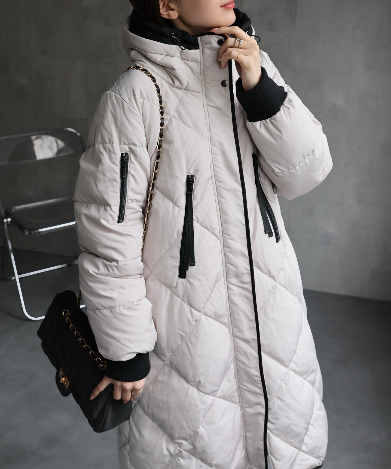model：162cm 着用サイズ；M