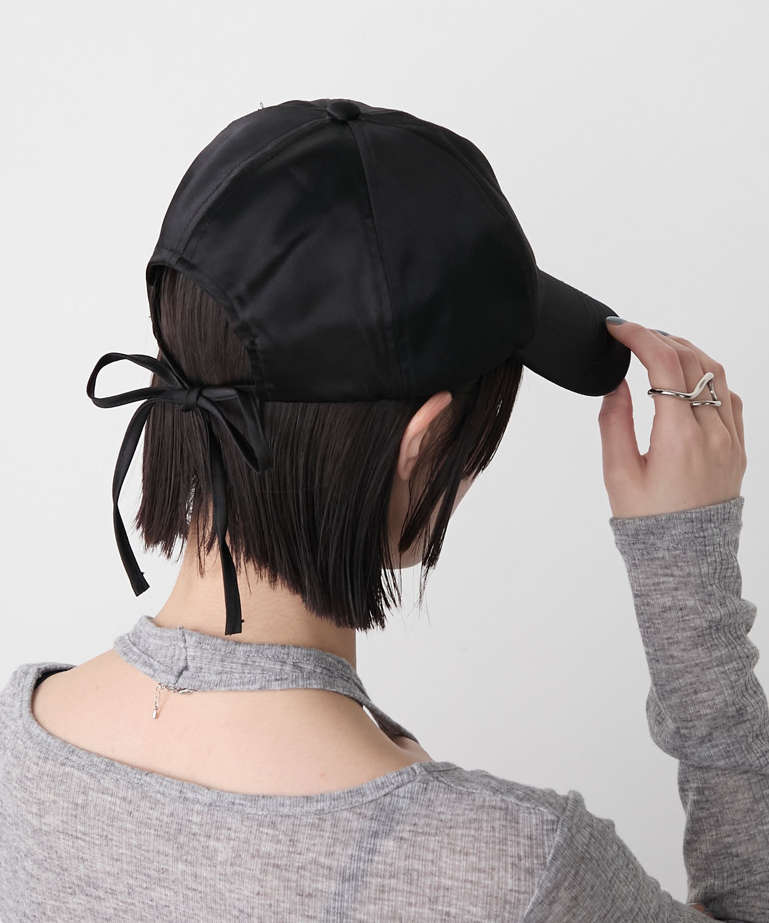 バックリボンサテンキャップ – pium