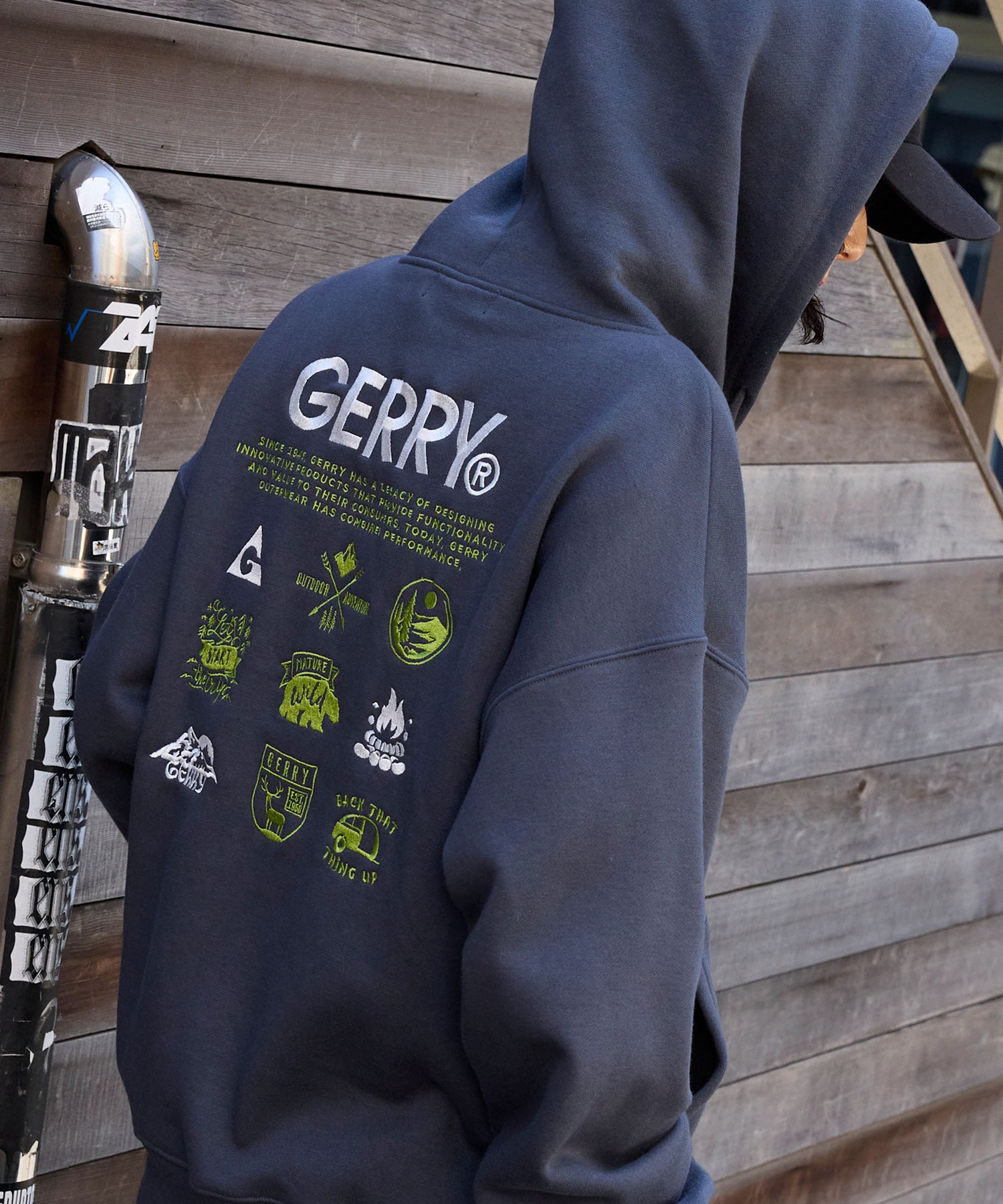 GERRY/ジェリー 別注 バックサークルロゴプリント ビッグシルエット GERRY/ジェリー 別注 バックサークルロゴプリント ビッグシルエット