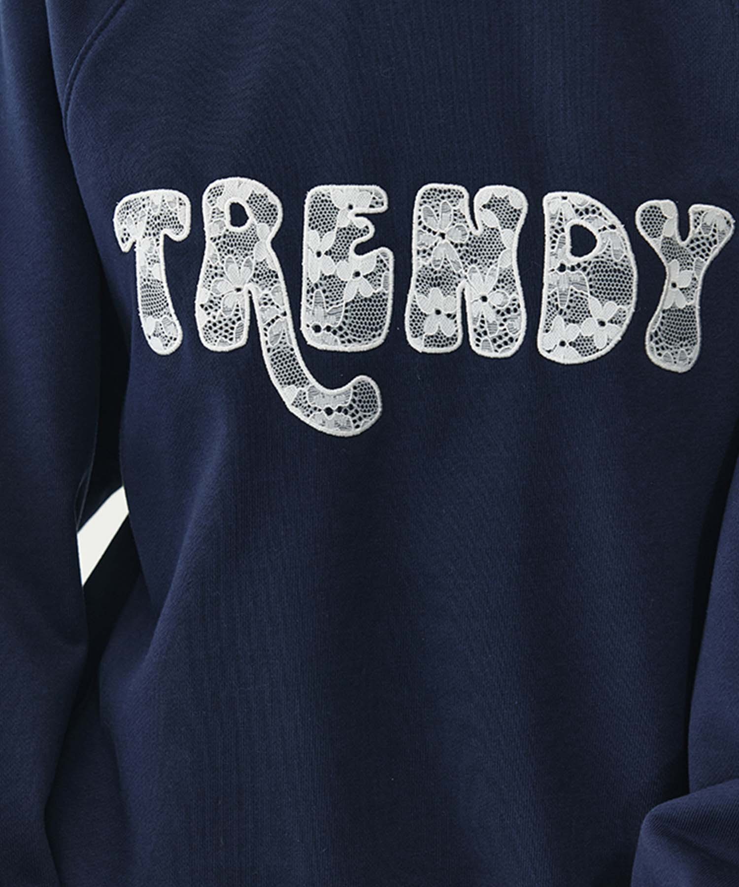 FanoStudios リボン刺繍スウェット　ネイビー リボン刺繍ショートスウェット – WEGO ONLINE STORE