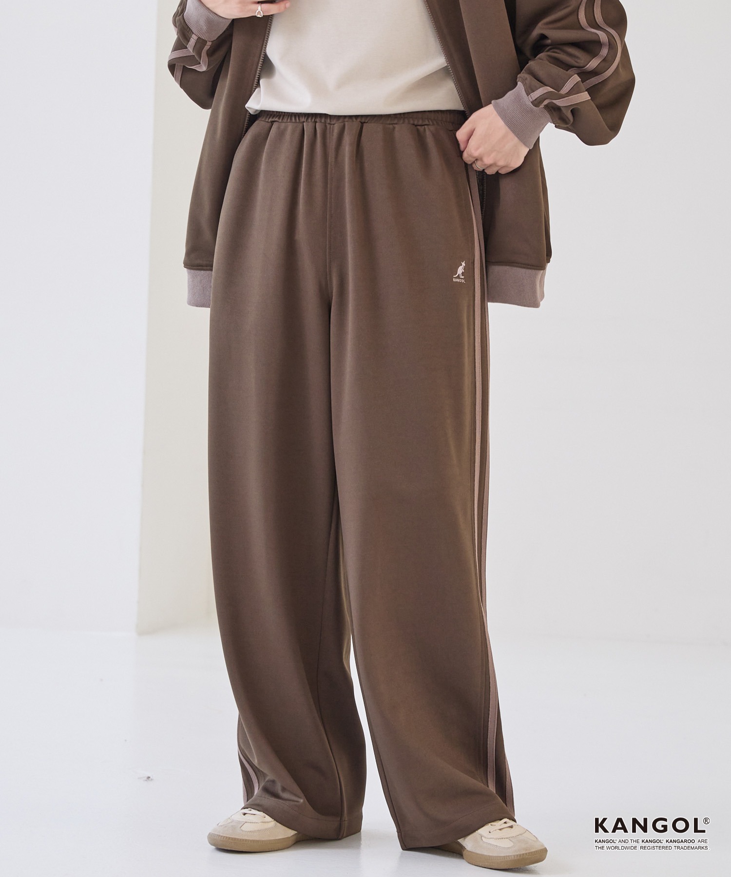 KANGOL/カンゴール 別注 ロゴ ワンポイント刺繍 サイドラインワイド