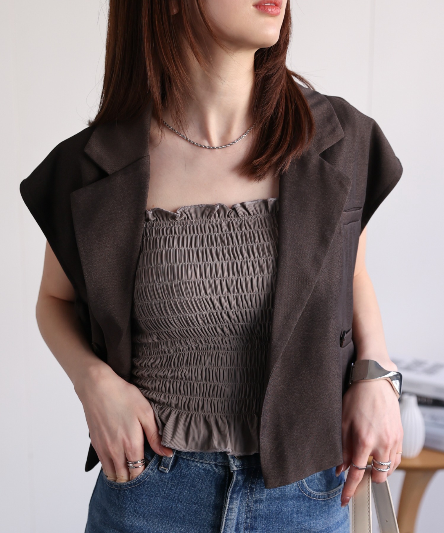 model：162㎝着用サイズ：F